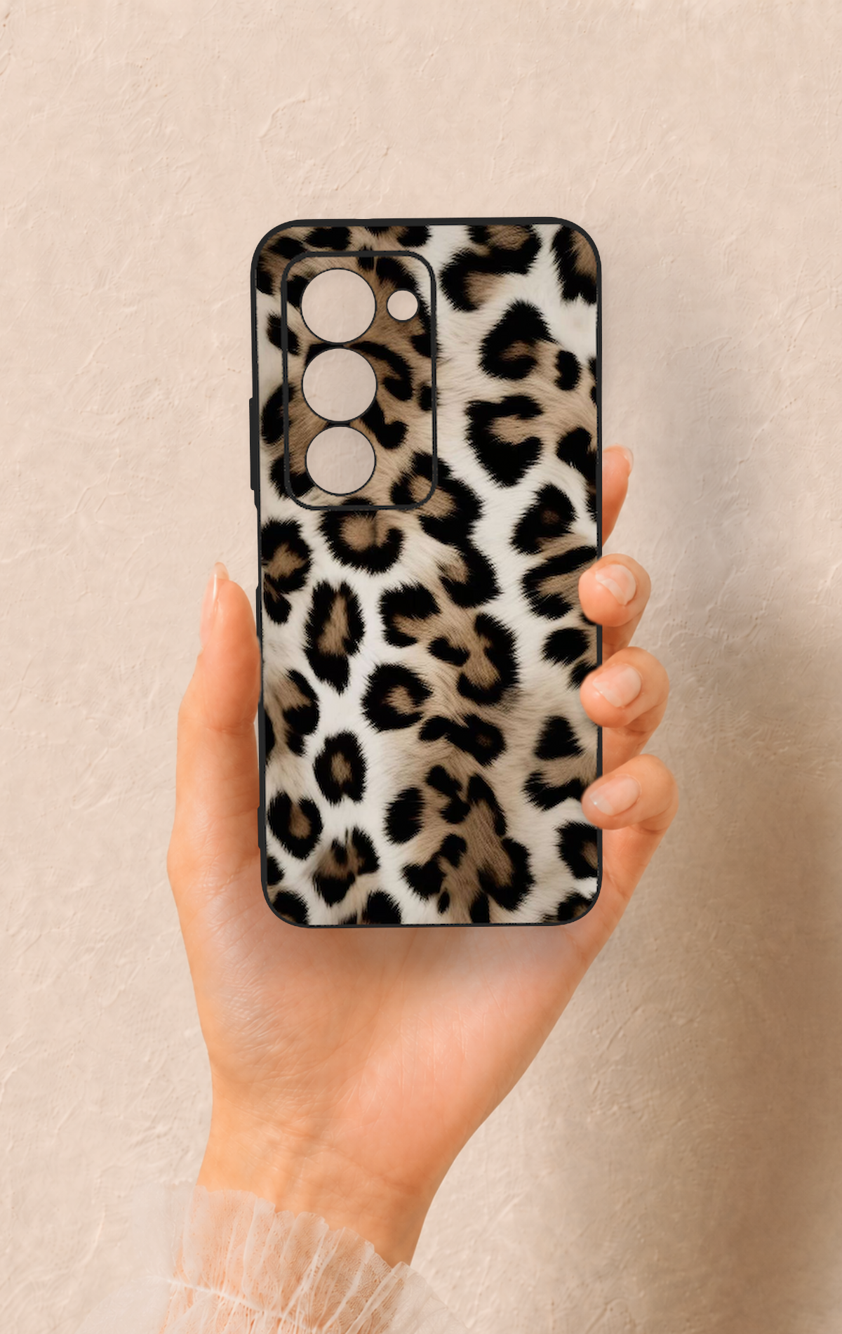 Redmi 15 5G Uyumlu Leopar Derisi Desenli Silikon Kılıf