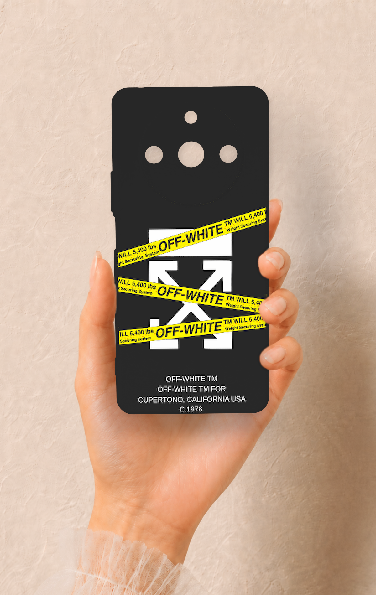 Realme 11 Pro Uyumlu Off White Desenli Silikon Kılıf