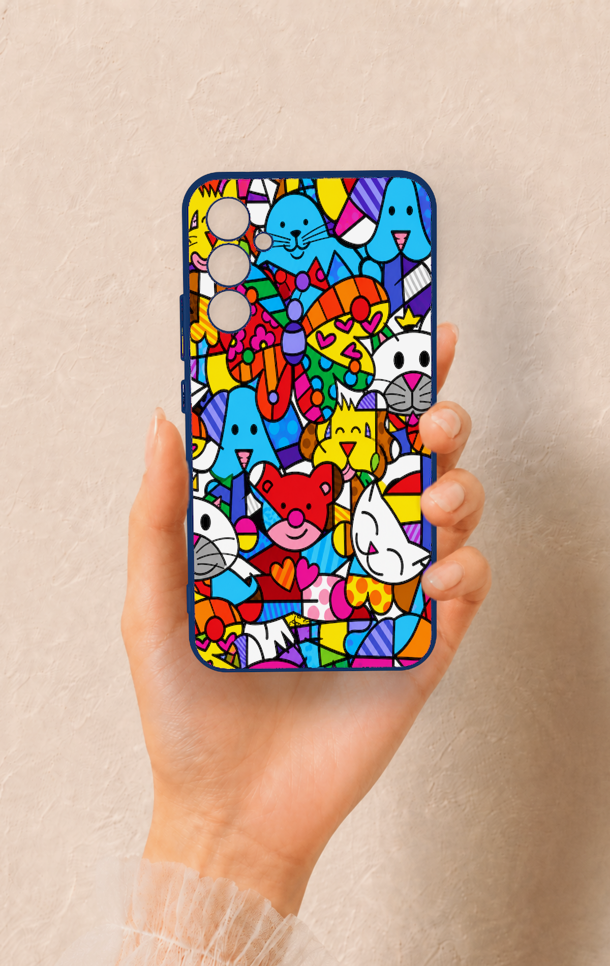 Samsung A34 Uyumlu Britto Garden Desenli Silikon Kılıf