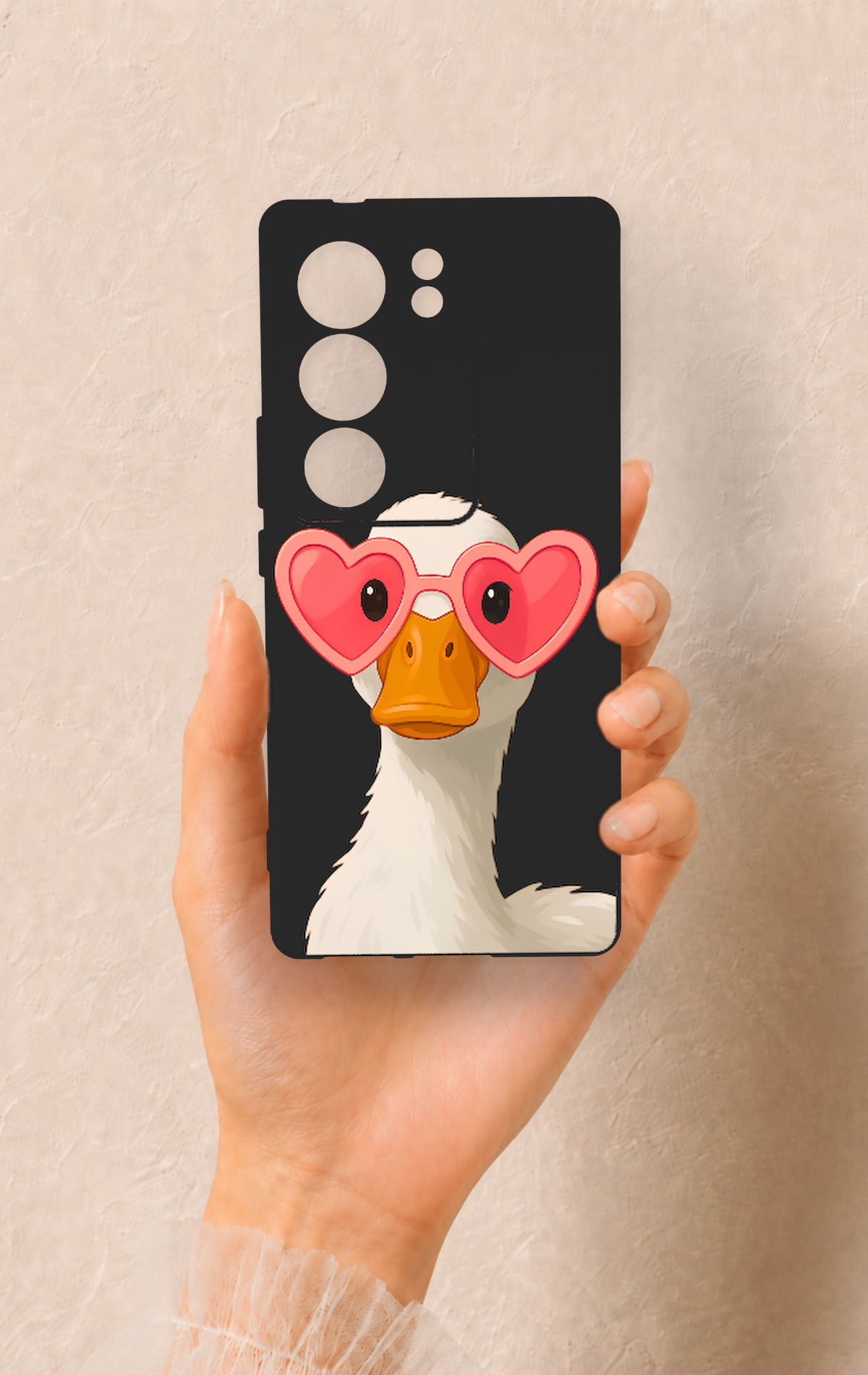 Vivo V29 Uyumlu Aşık Ördek Desenli Silikon Kılıf