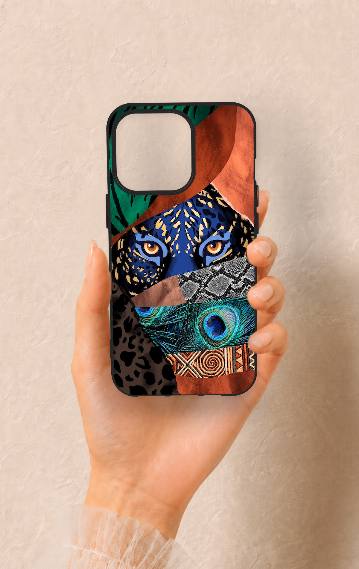 iPhone 13 Pro Uyumlu Amazon Kaplan Desenli Silikon Kılıf