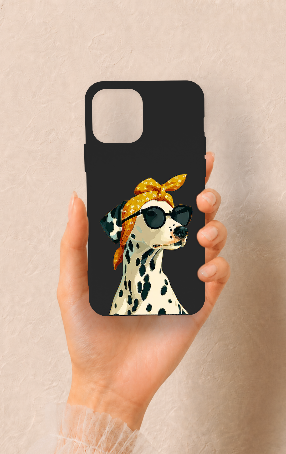 iPhone 12-12PRO Uyumlu Cool Dalmaçyalı Desenli Silikon Kılıf