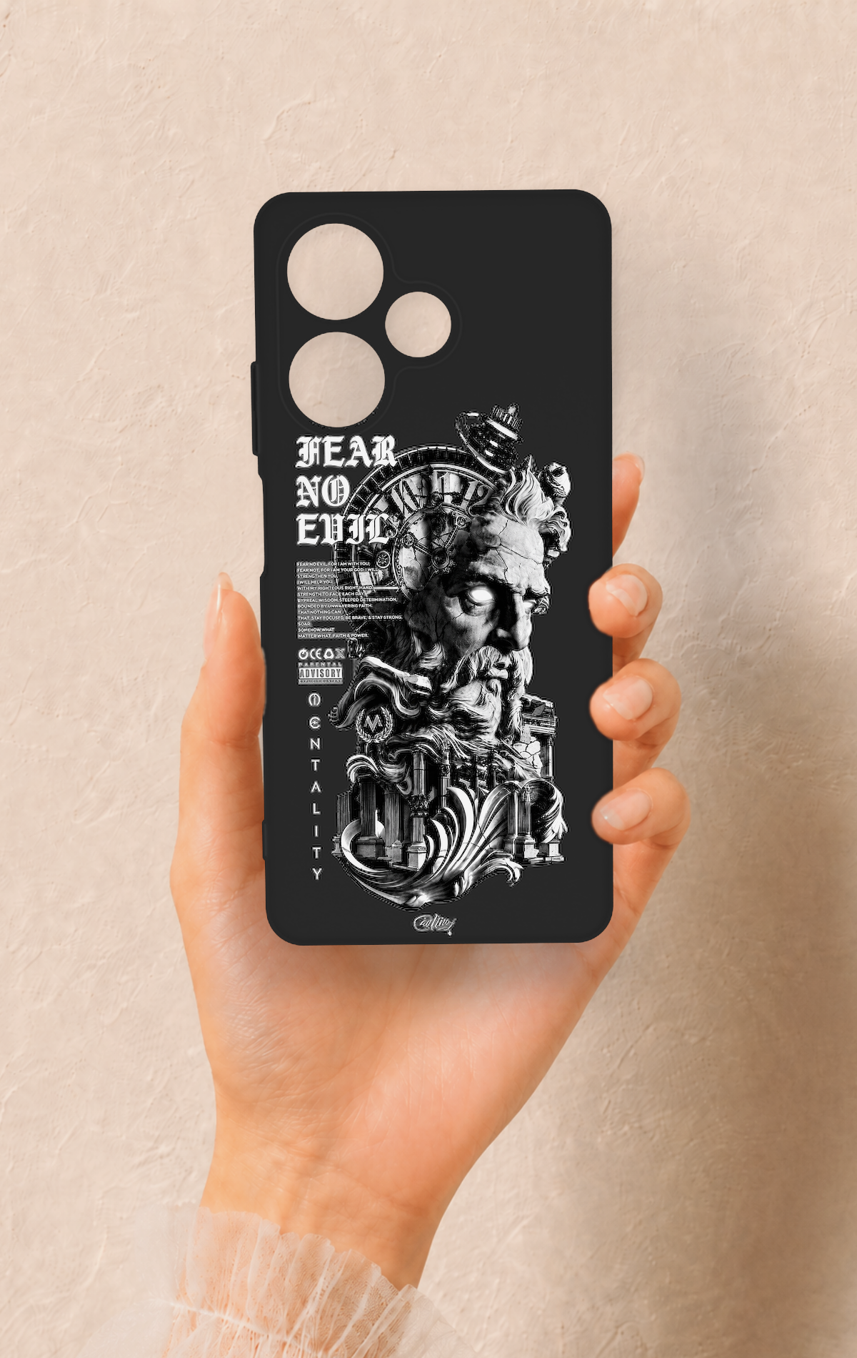 İnfinix Hot 30 Uyumlu Fear No Evil Desenli Silikon Kılıf