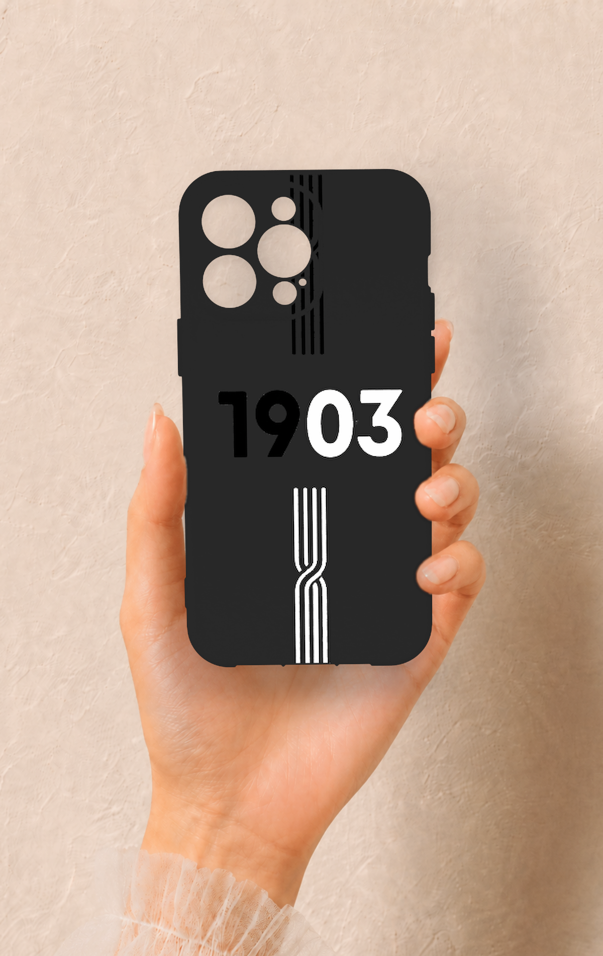 iPhone 14 Pro Max Uyumlu 1903 Kemer Desenli Silikon Kılıf