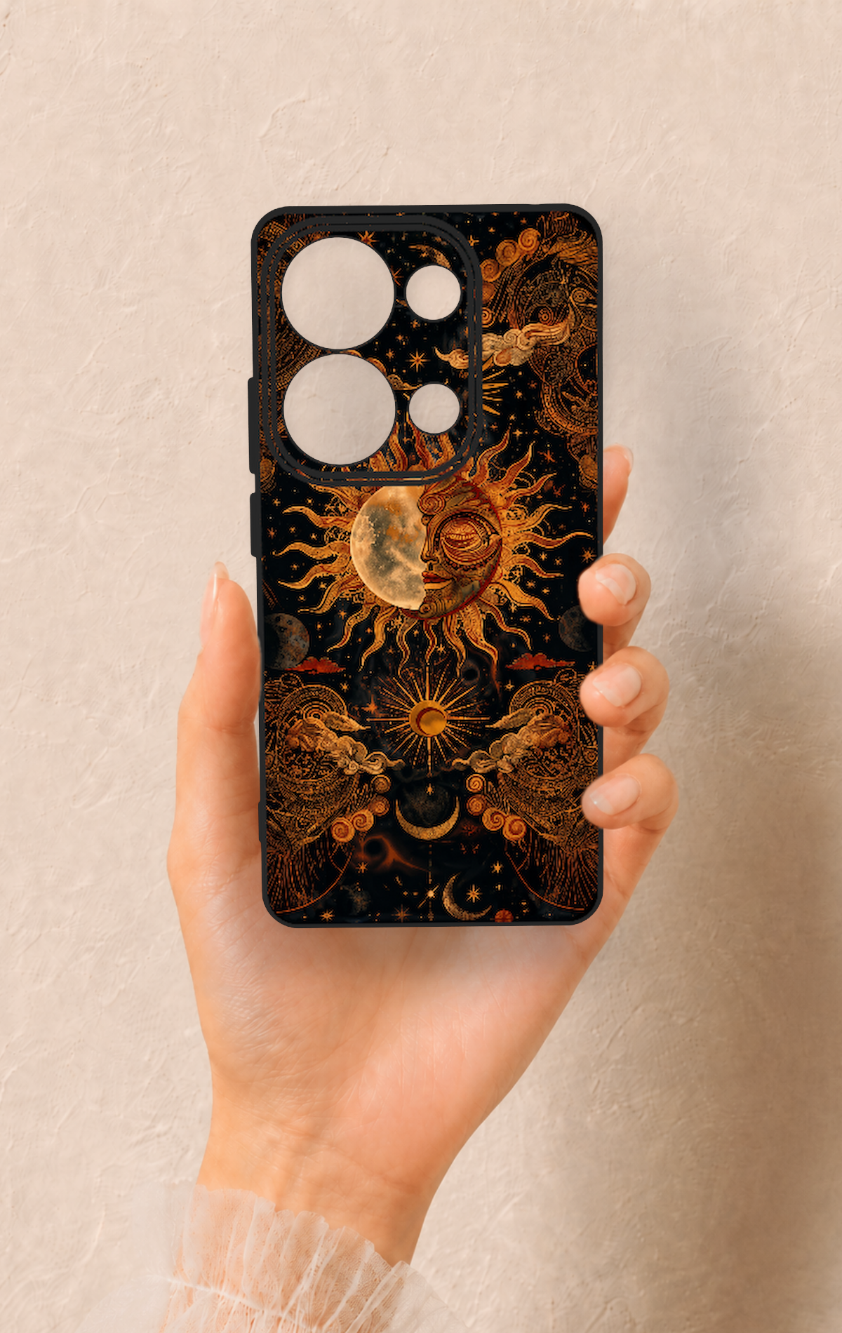 Redmi Note 13 Pro 4G Uyumlu Mistik Güneş Desenli Silikon Kılıf