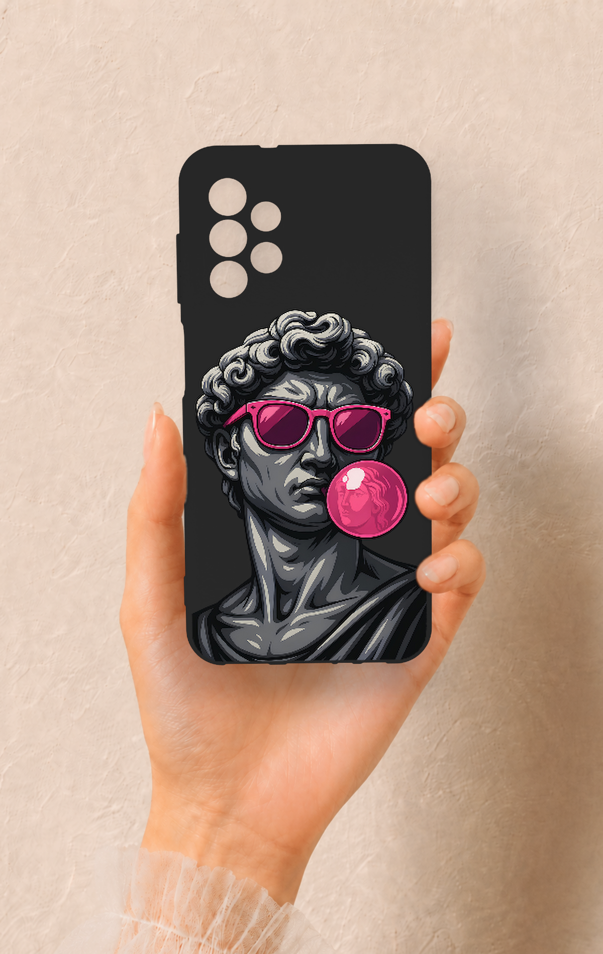 Samsung A13 Uyumlu Pop David Desenli Silikon Kılıf