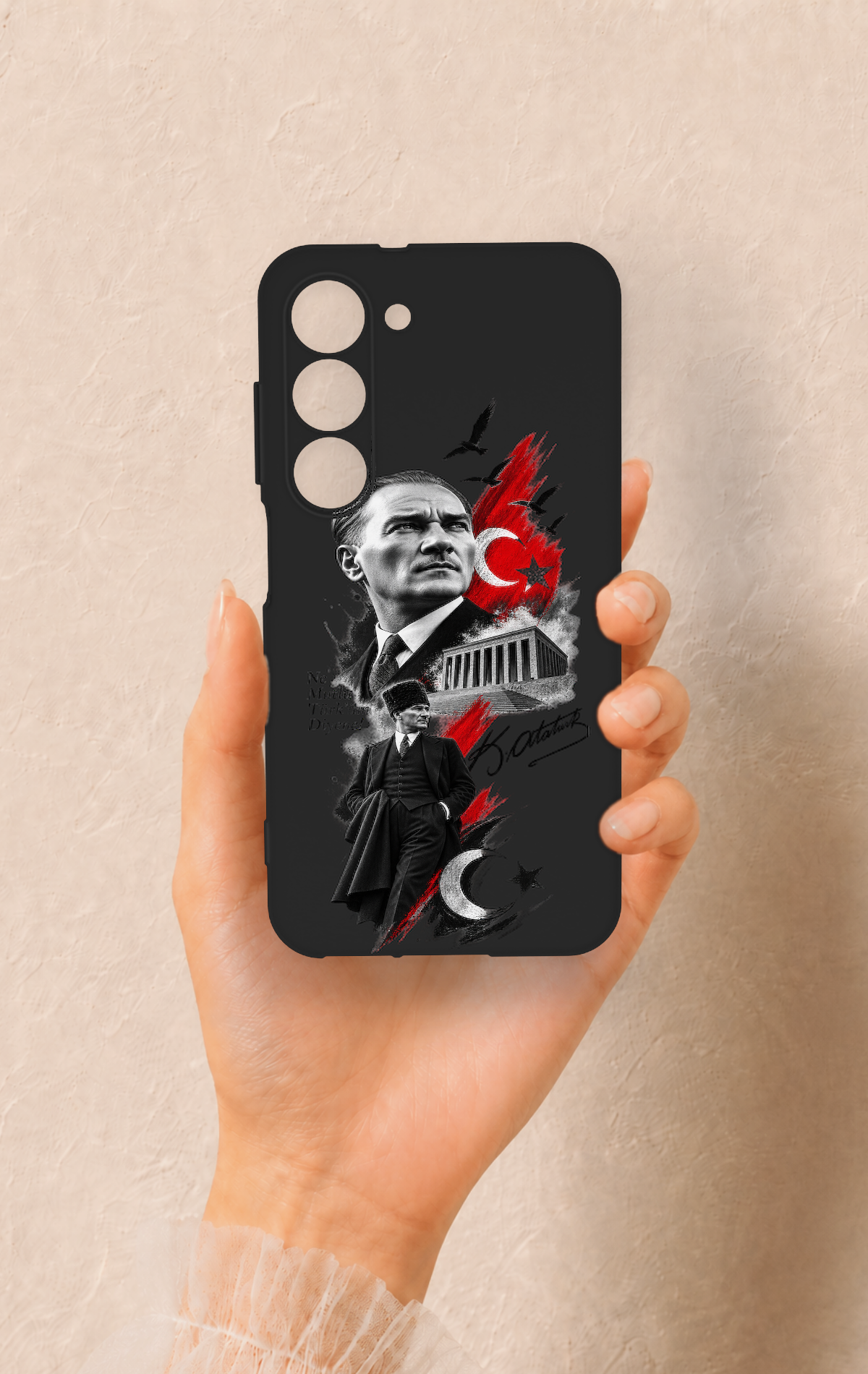 Samsung S23 Uyumlu Atatürk Anıtkabir Desenli Silikon Kılıf