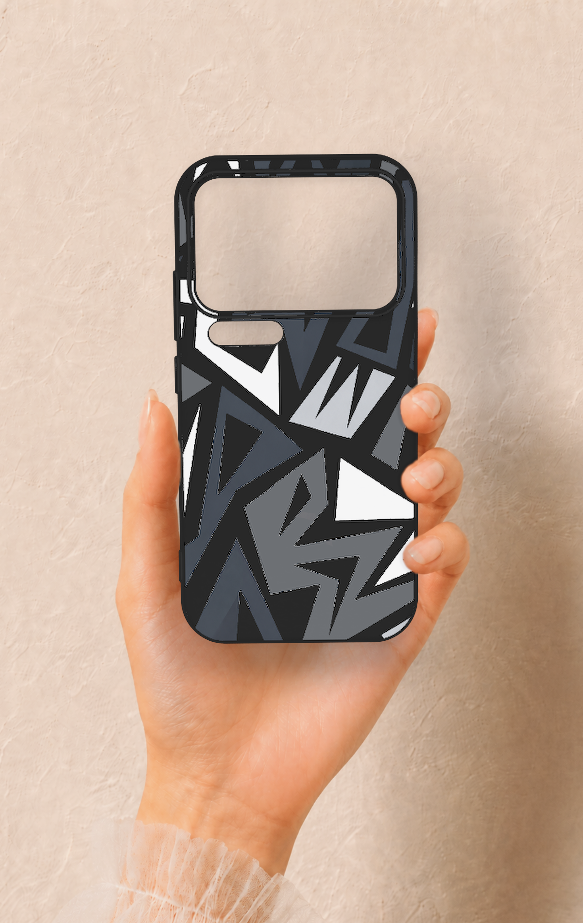 Xiaomi Mi 17 Pro 5G Uyumlu Geometrik Blok Desenli Silikon Kılıf