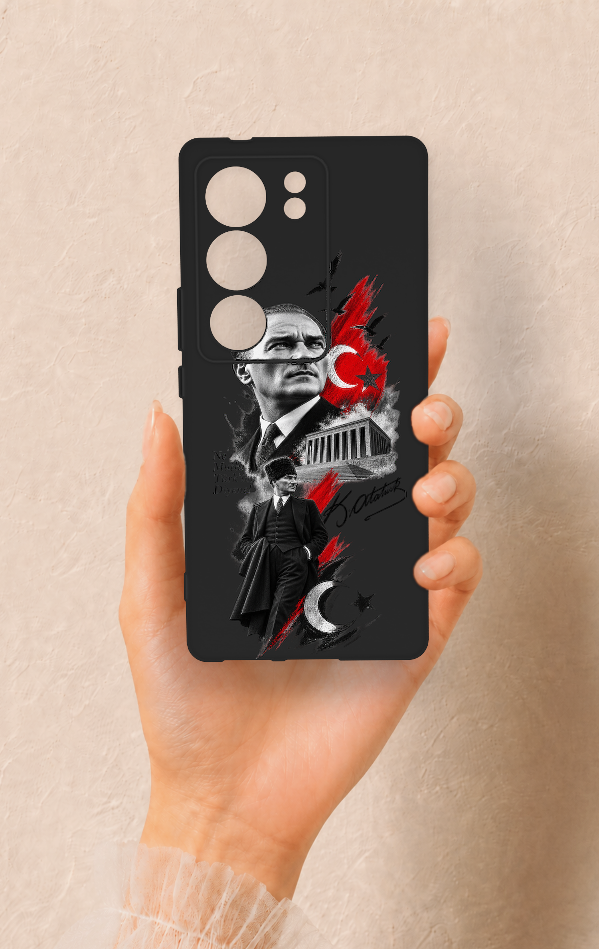 Vivo V29 Uyumlu Atatürk Anıtkabir Desenli Silikon Kılıf