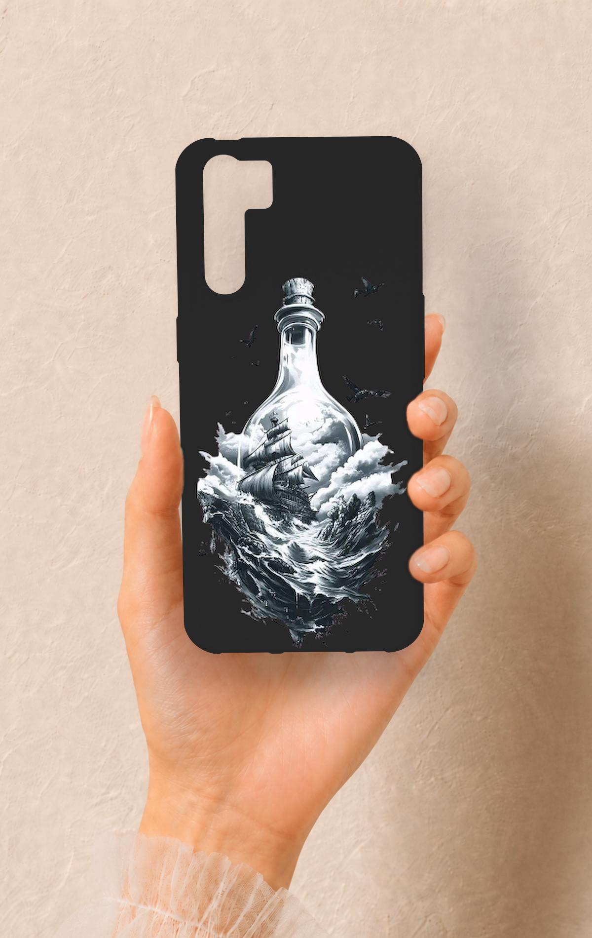 Oppo A91 Uyumlu Secret Sea Desenli Silikon Kılıf