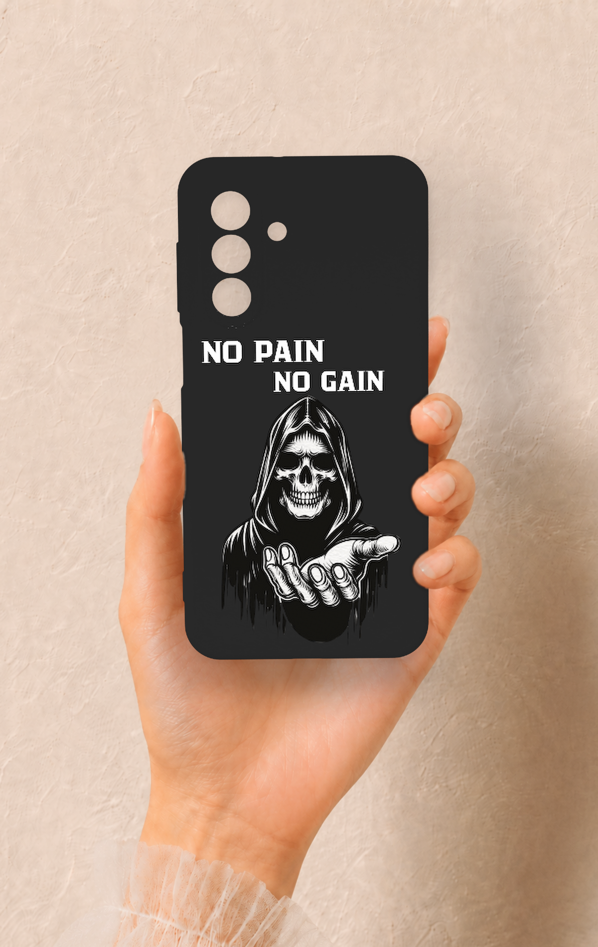 Samsung A17 Uyumlu No Pain No Gain Desenli Silikon Kılıf
