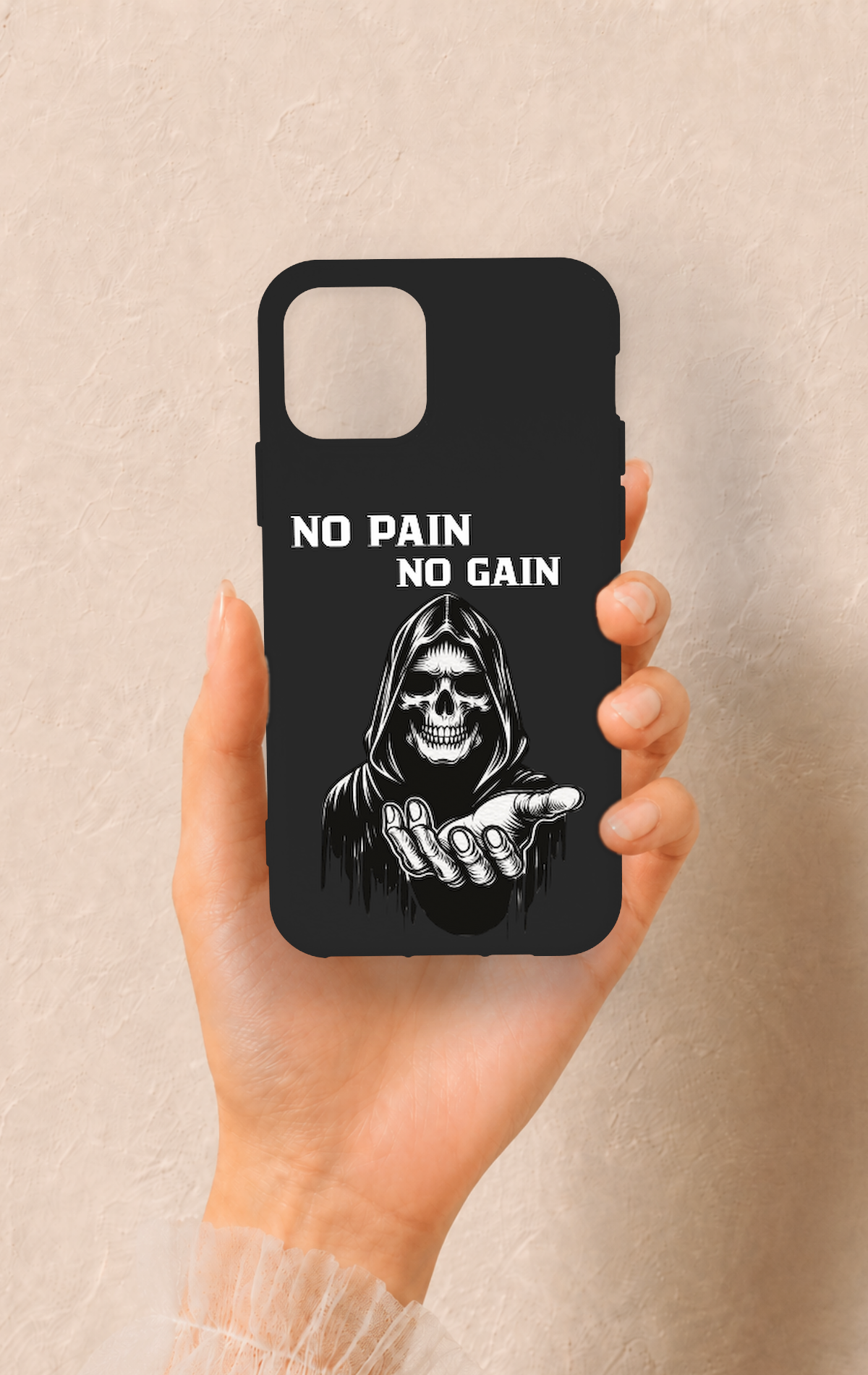 iPhone 11 Pro Uyumlu No Pain No Gain Desenli Silikon Kılıf