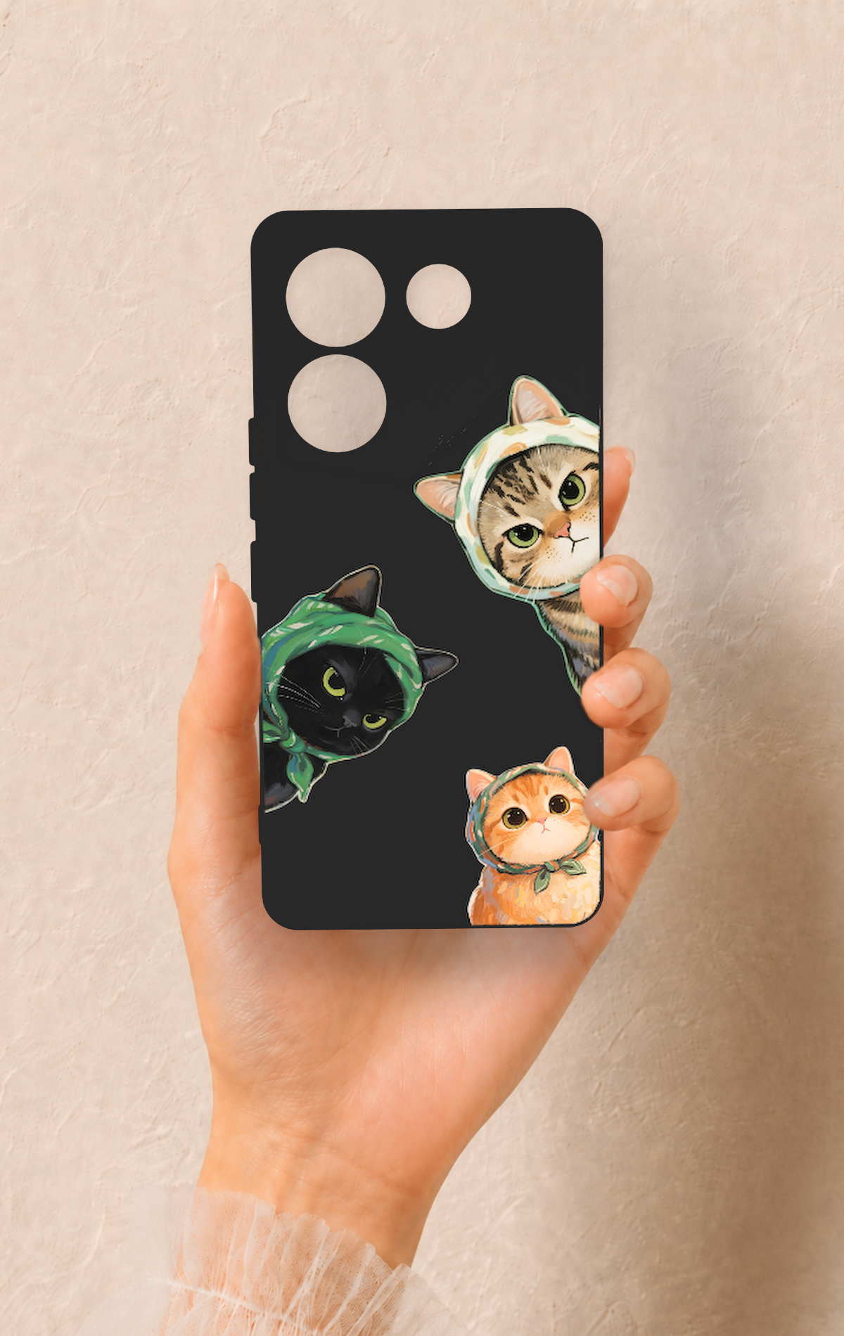 Tecno Caman 20 Pro 5G Uyumlu Kedi Ekibi Desenli Silikon Kılıf