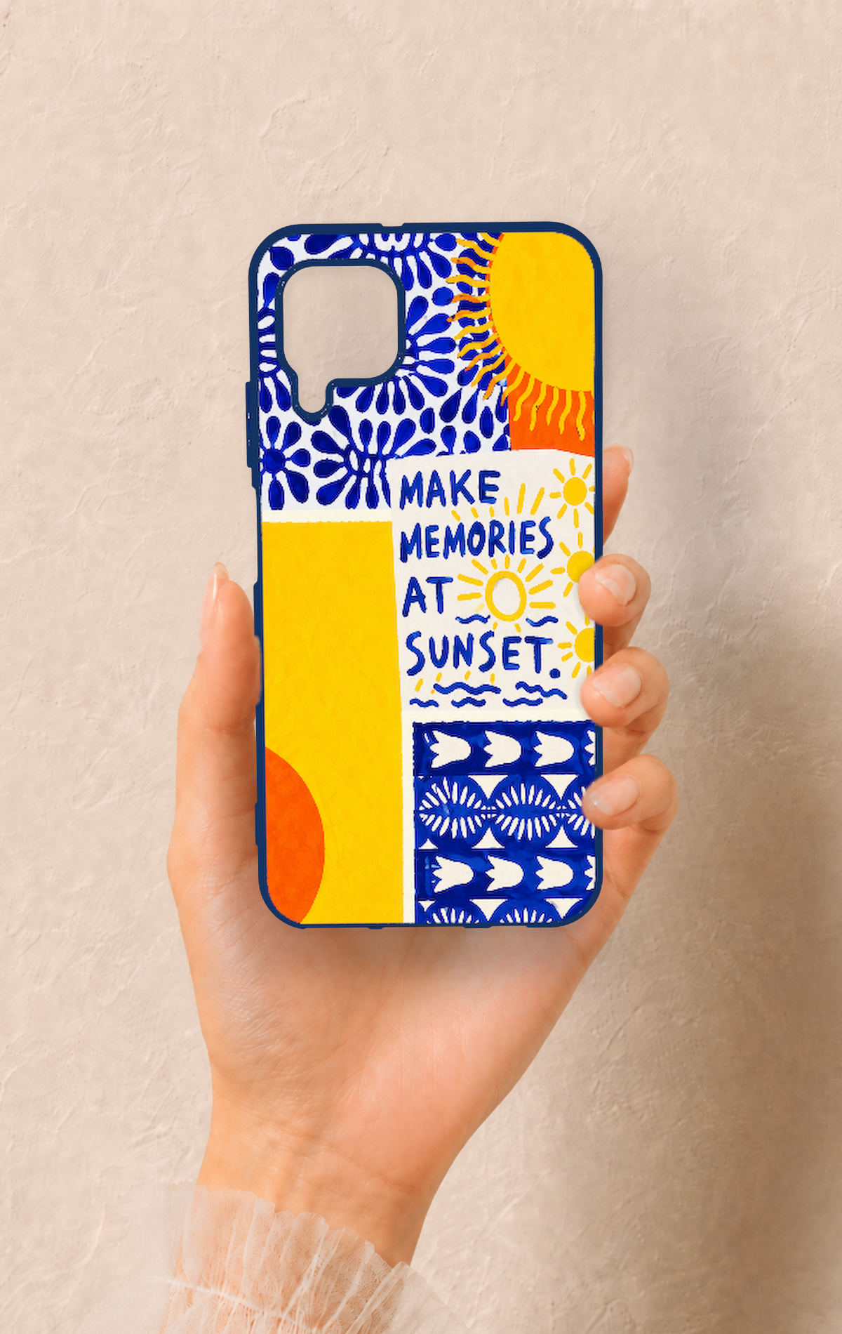 Huawei P40 Lite Uyumlu Sunset Desenli Silikon Kılıf