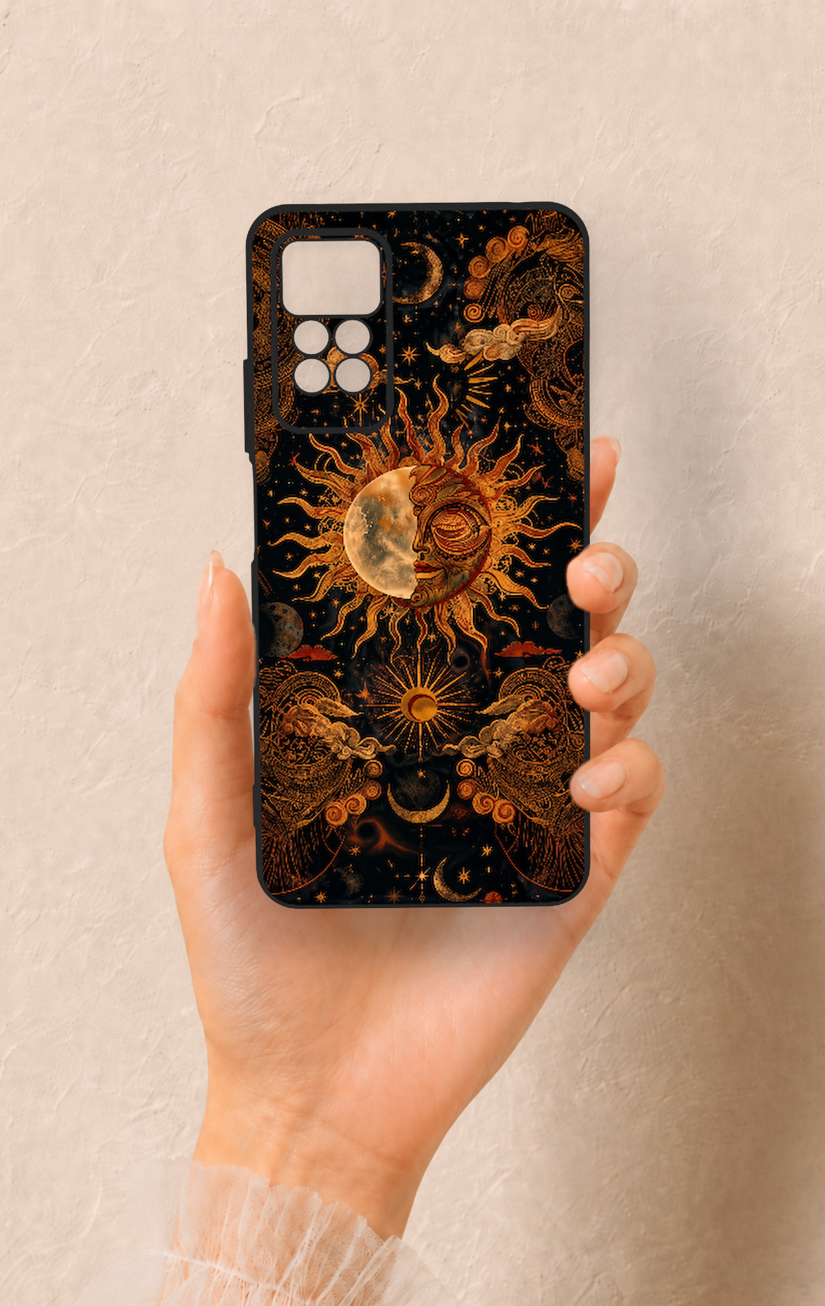 Redmi Note 11 Pro 4G Uyumlu Mistik Güneş Desenli Silikon Kılıf