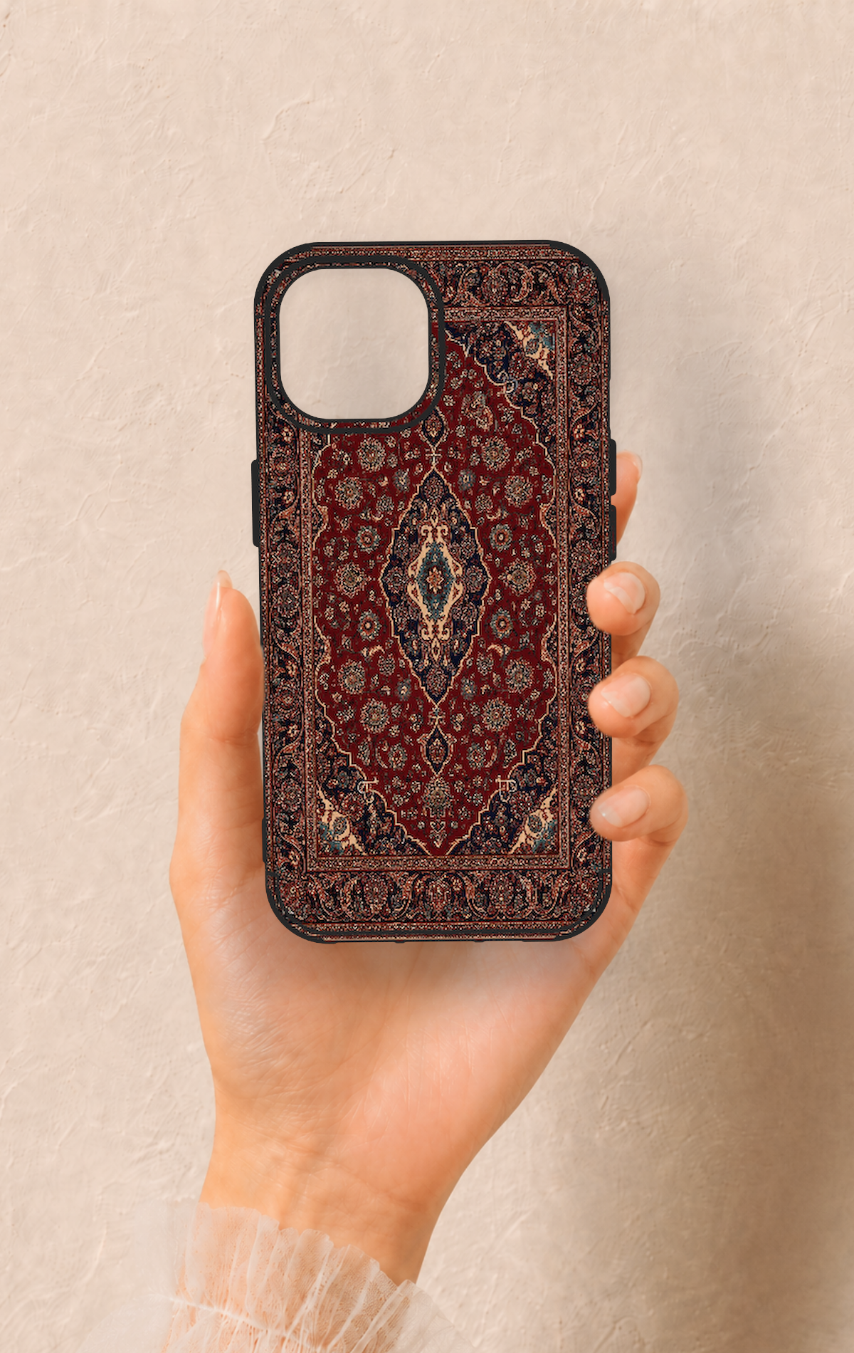 iPhone 15 Uyumlu Acem Halı Desenli Silikon Kılıf