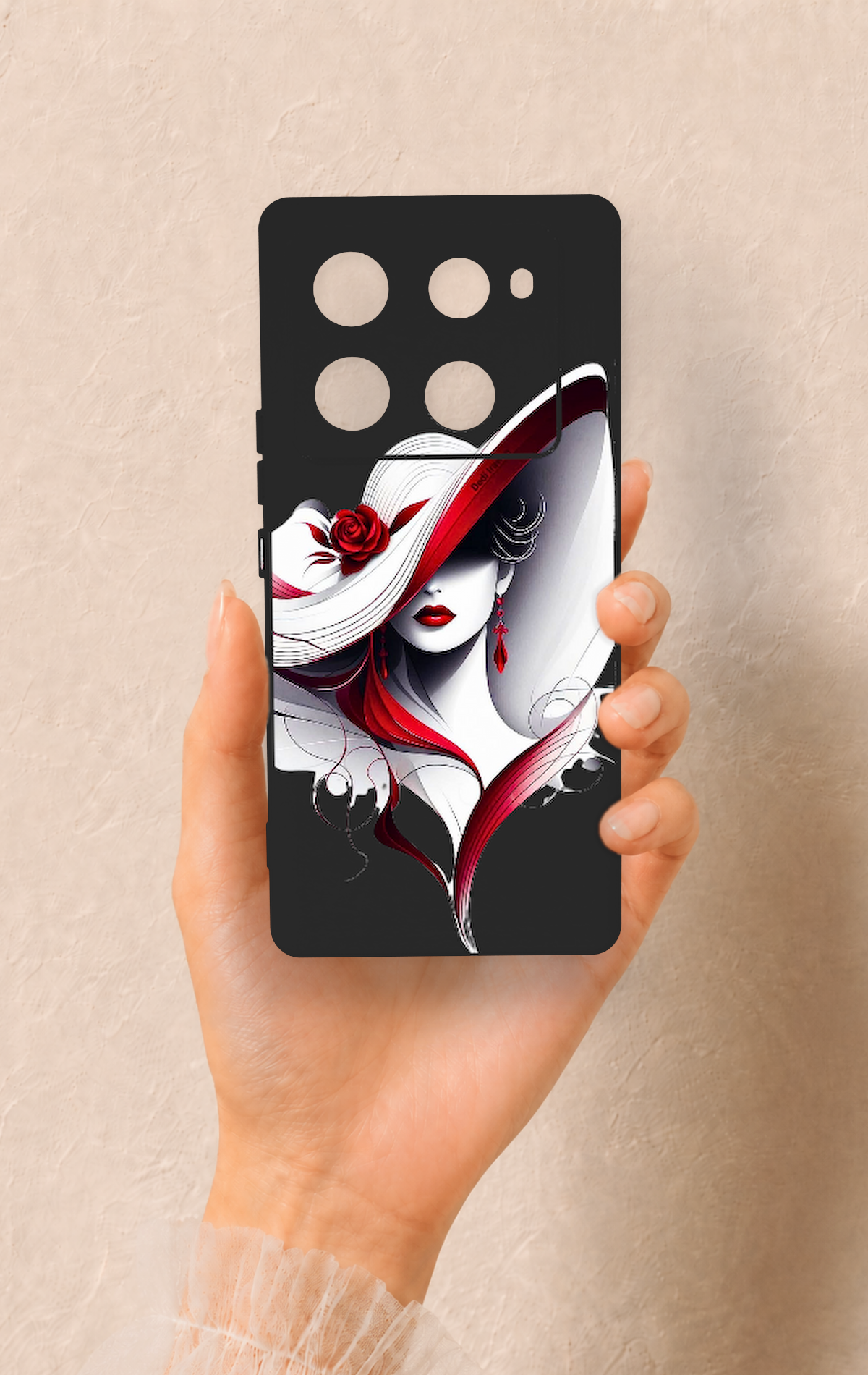 İnfinix Note 40 Pro Uyumlu Matmazel Desenli Silikon Kılıf