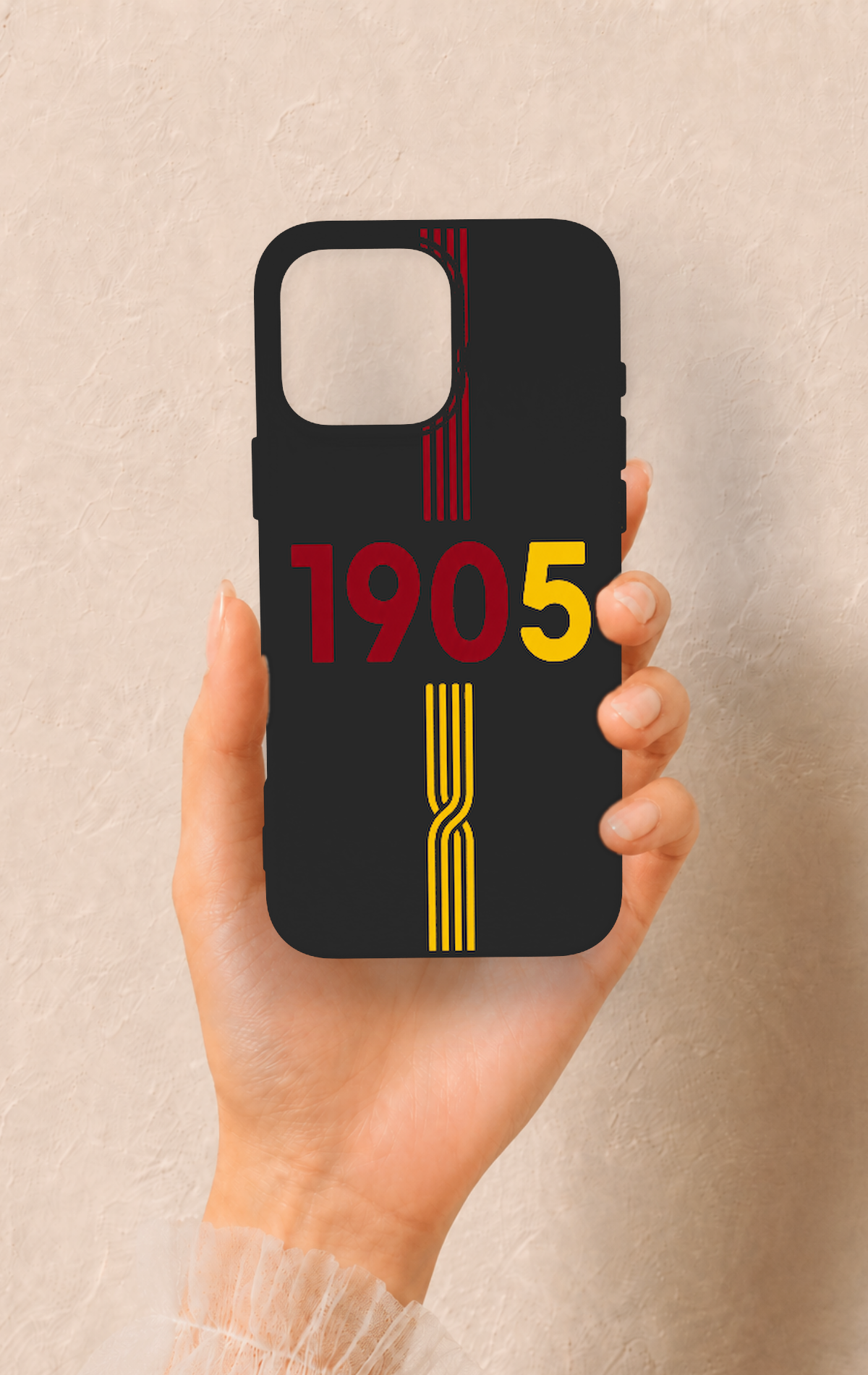 iPhone 16 Pro Max Uyumlu 1905 Kemer Desenli Silikon Kılıf