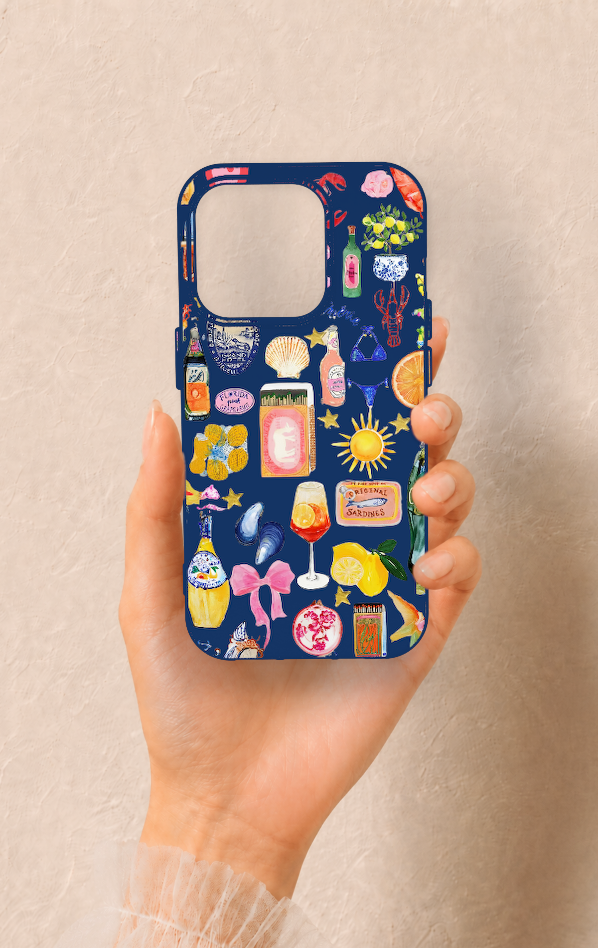 iPhone 15 Pro Uyumlu Summer Desenli Silikon Kılıf