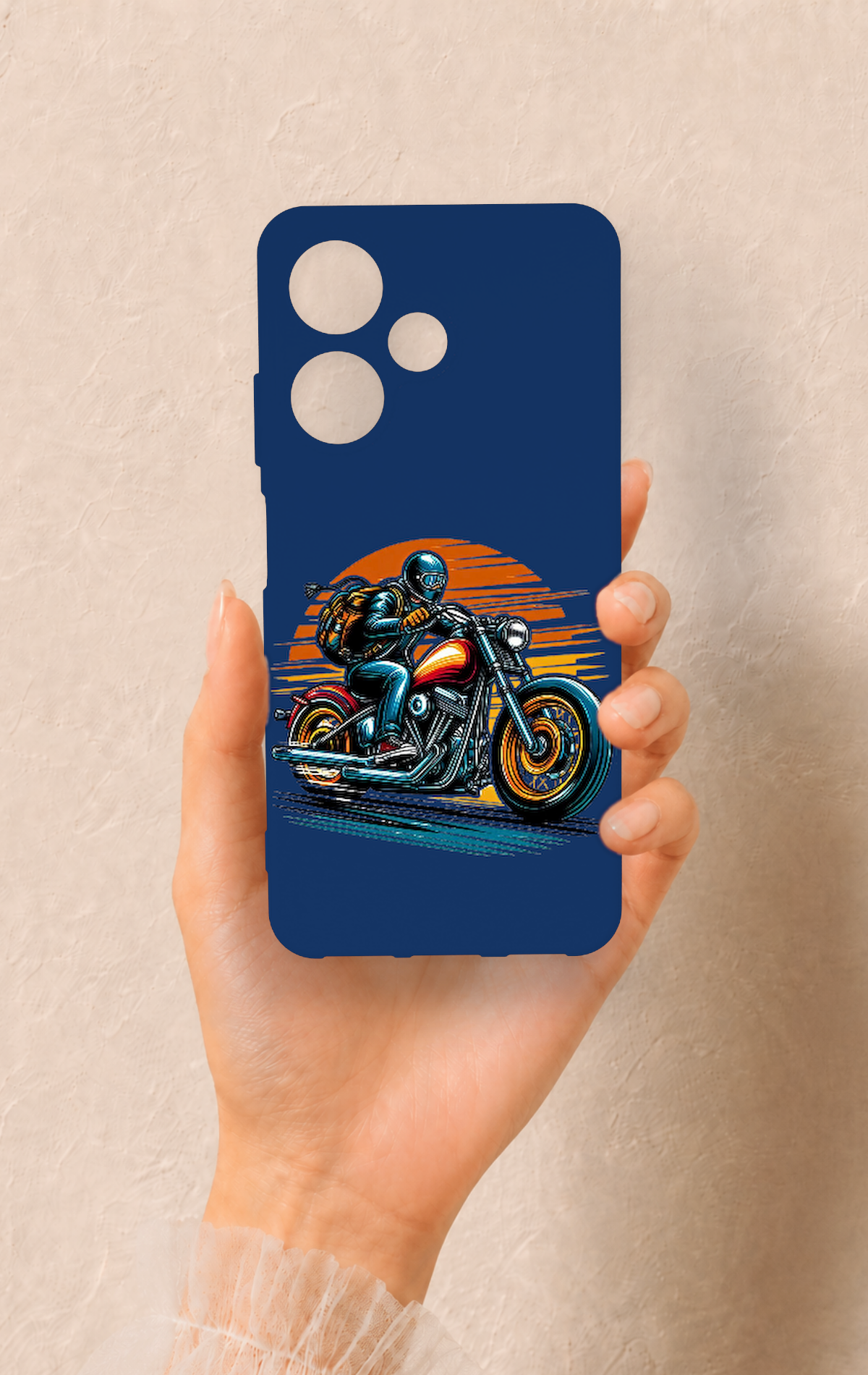 İnfinix Hot 30i Uyumlu Moto Rider Desenli Silikon Kılıf