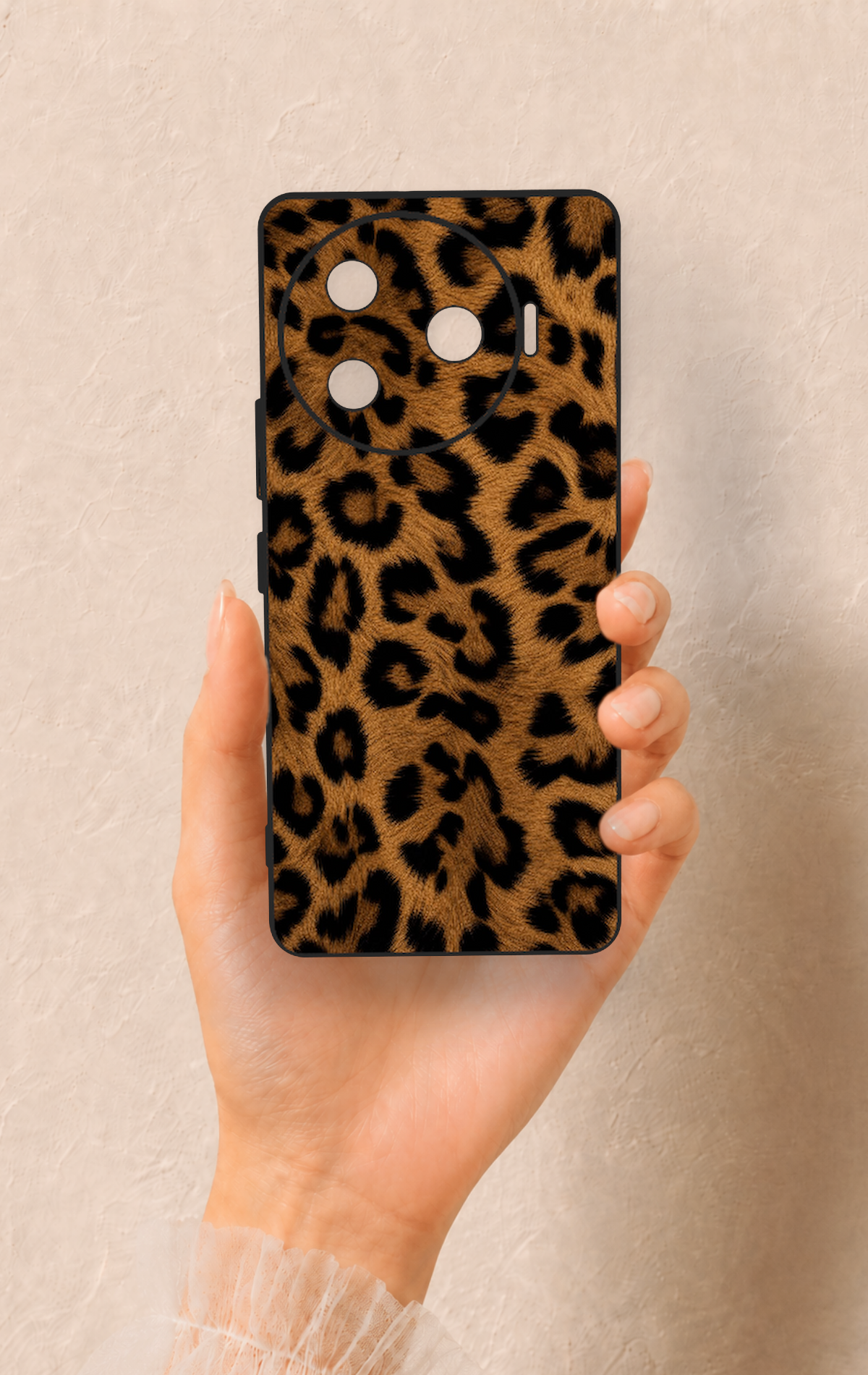 Tecno Camon 30 Pro 5G Uyumlu Koyu Leopar Deri Desenli Silikon Kılıf