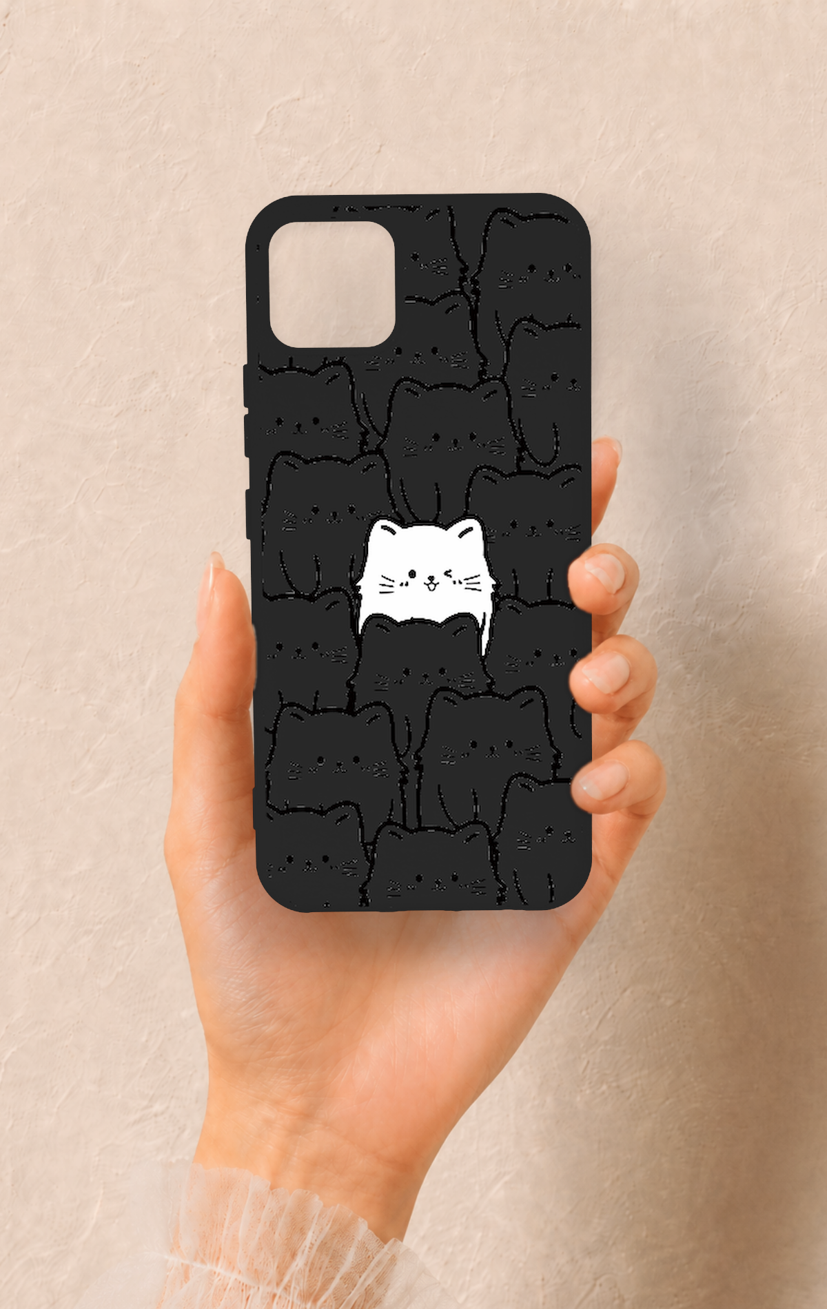 Realme C11 2021 Uyumlu Many Cats Desenli Silikon Kılıf