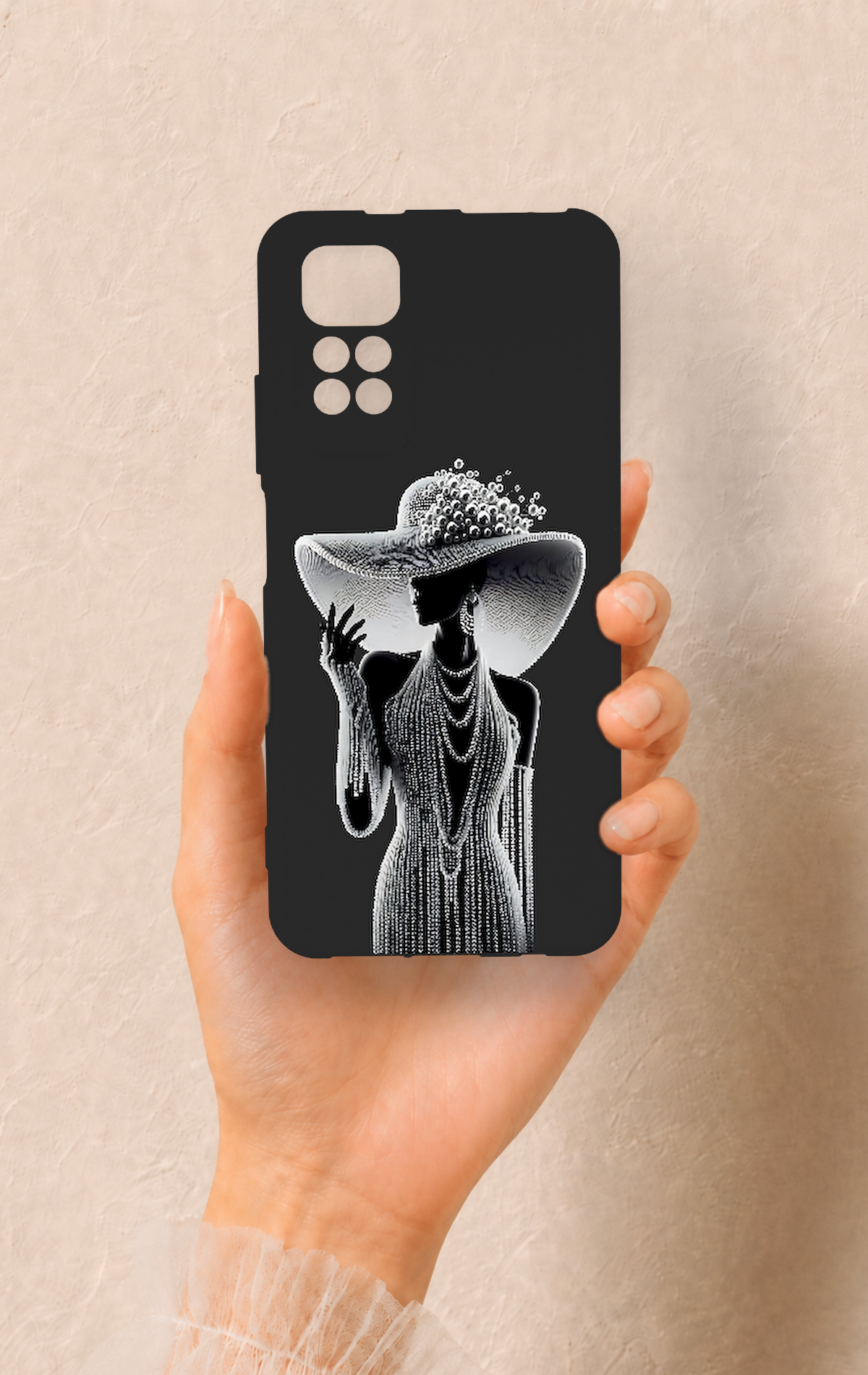 Redmi Note 11S Uyumlu Lady Desenli Silikon Kılıf