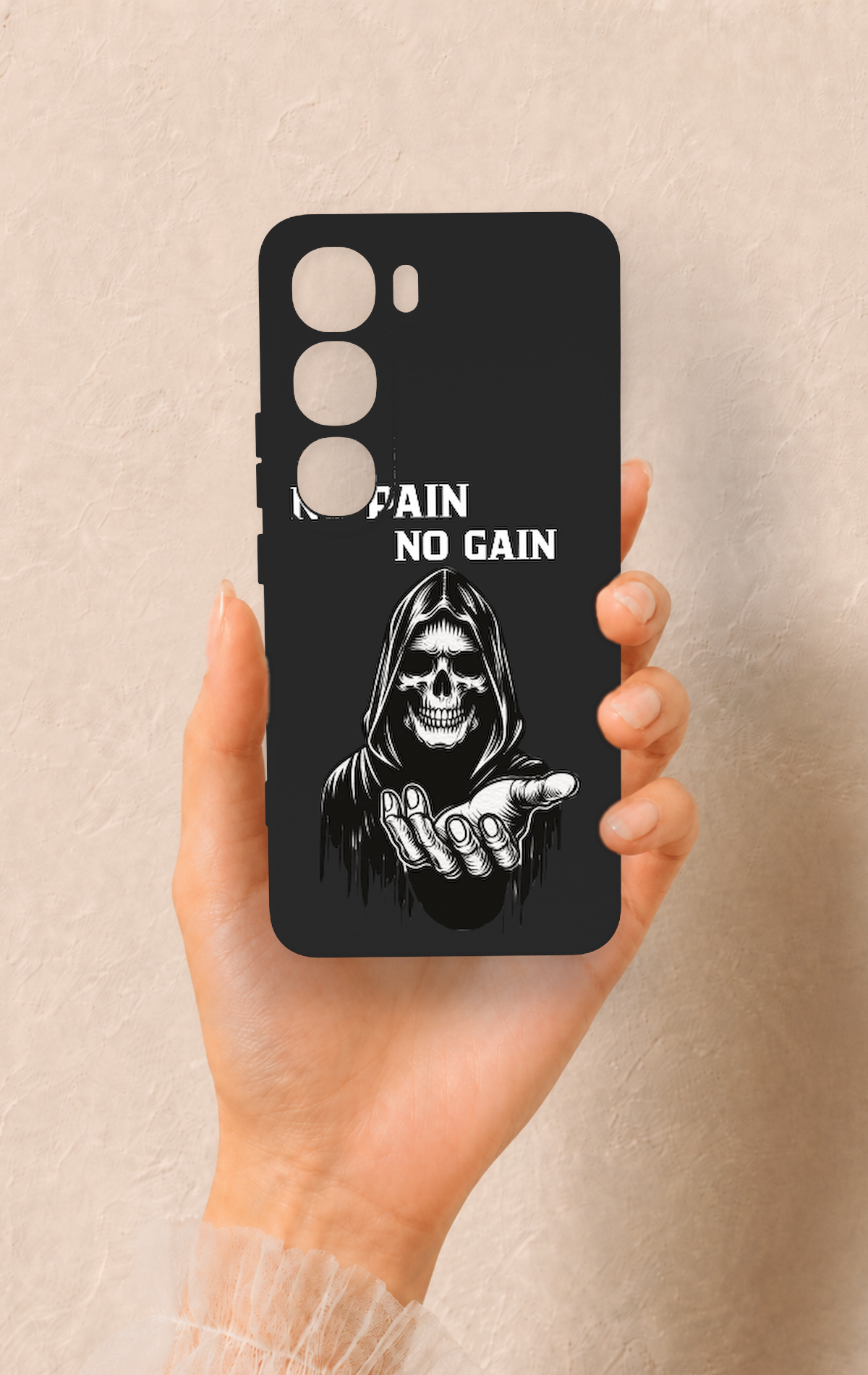 Vivo V40 Lite 5G Uyumlu No Pain No Gain Desenli Silikon Kılıf