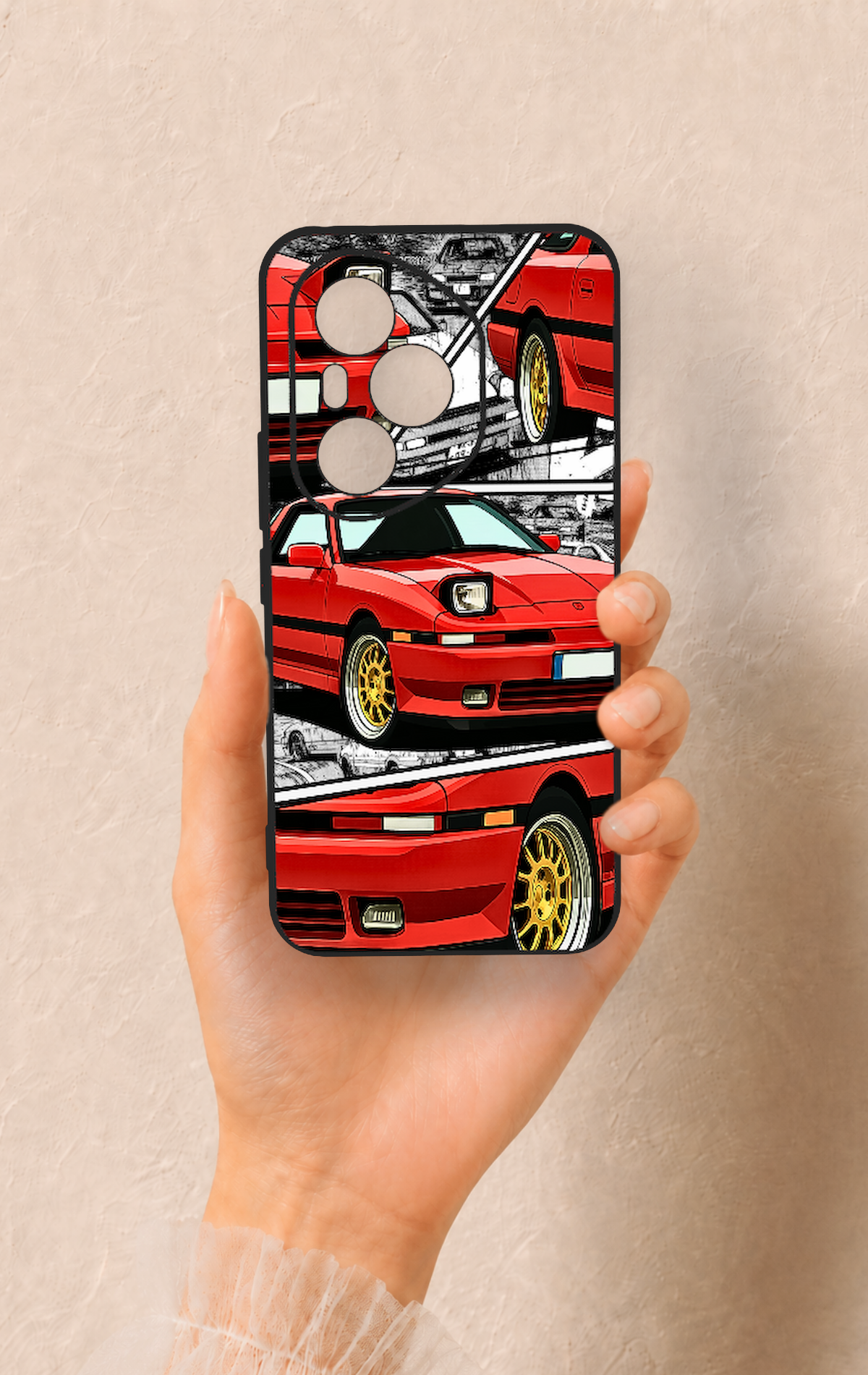 Honor 400 Pro Uyumlu Kırmızı Supra Desenli Silikon Kılıf