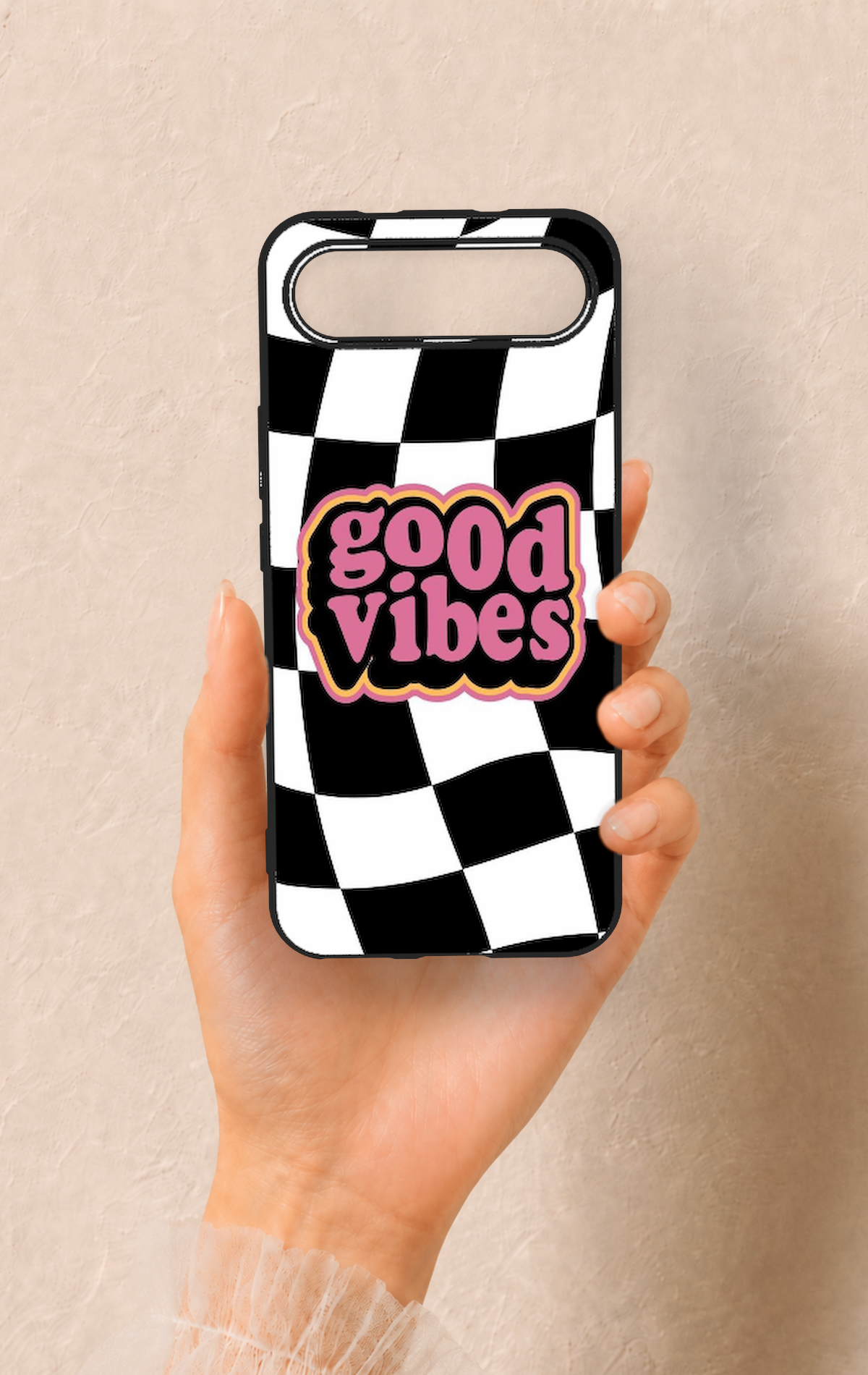 Tecno Spark Slim Uyumlu Black Good Vibes Desenli Silikon Kılıf