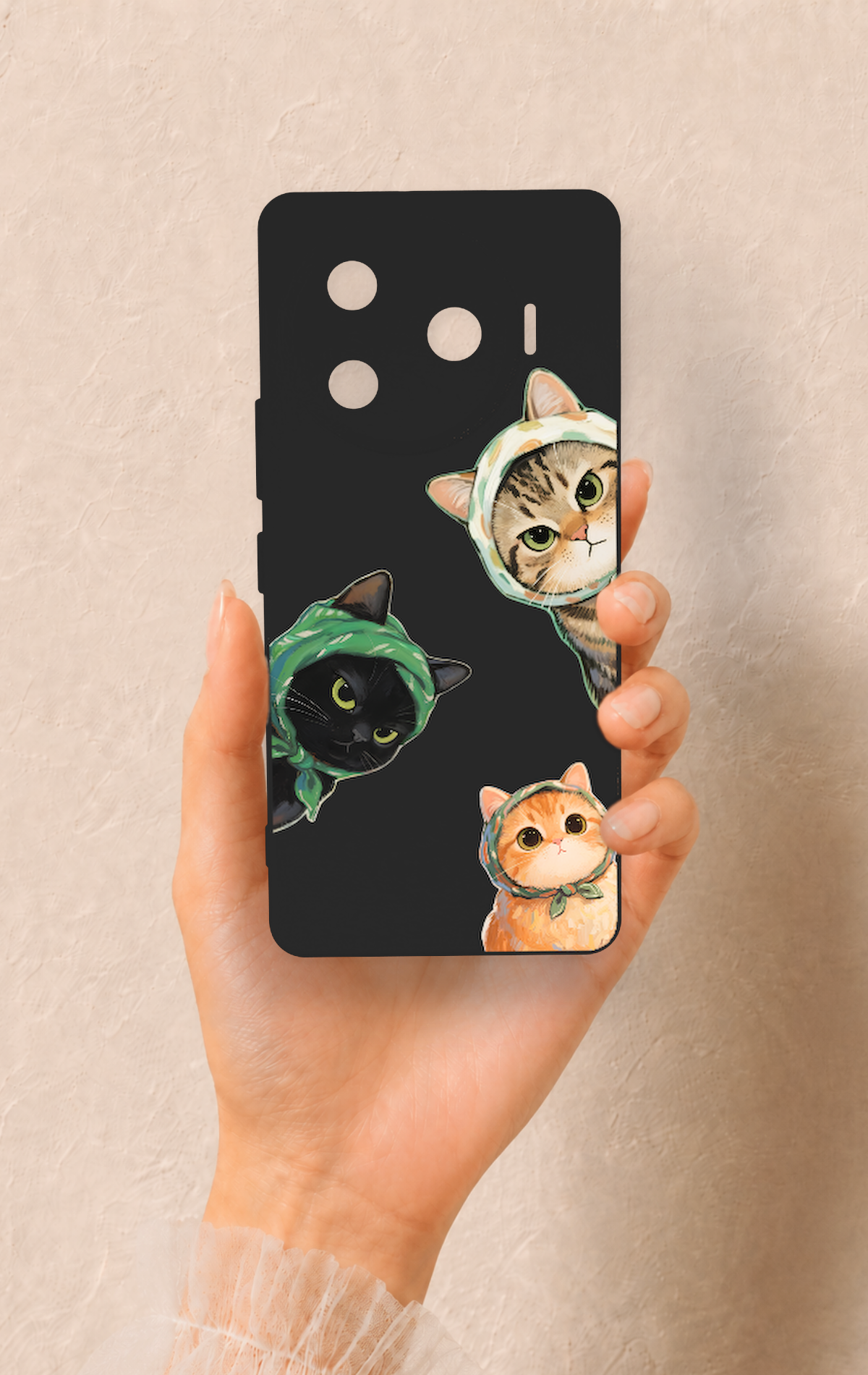 Tecno Camon 30 Pro 5G Uyumlu Kedi Ekibi Desenli Silikon Kılıf