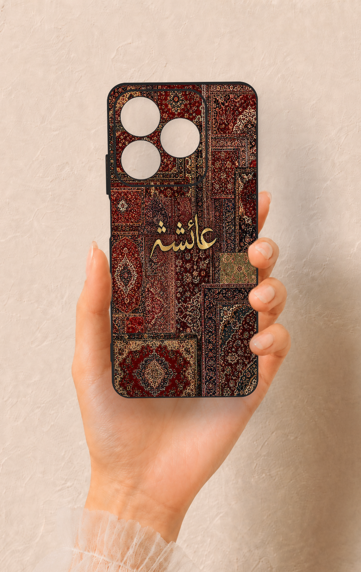 Realme C63 Uyumlu Vintage Halı Desenli Silikon Kılıf