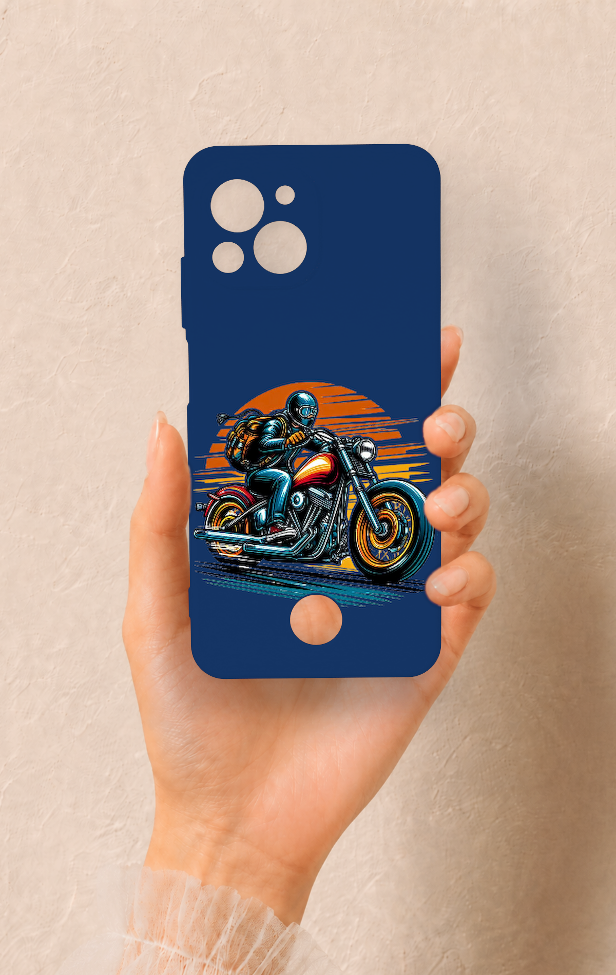 Reeder S23 Pro Max Uyumlu Moto Rider Desenli Silikon Kılıf
