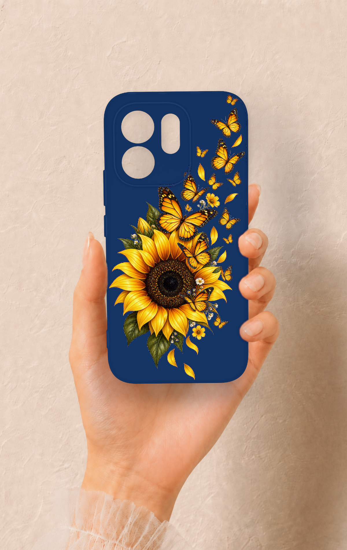 Vivo V70 5G Uyumlu Ayçiçeği Desenli Silikon Kılıf