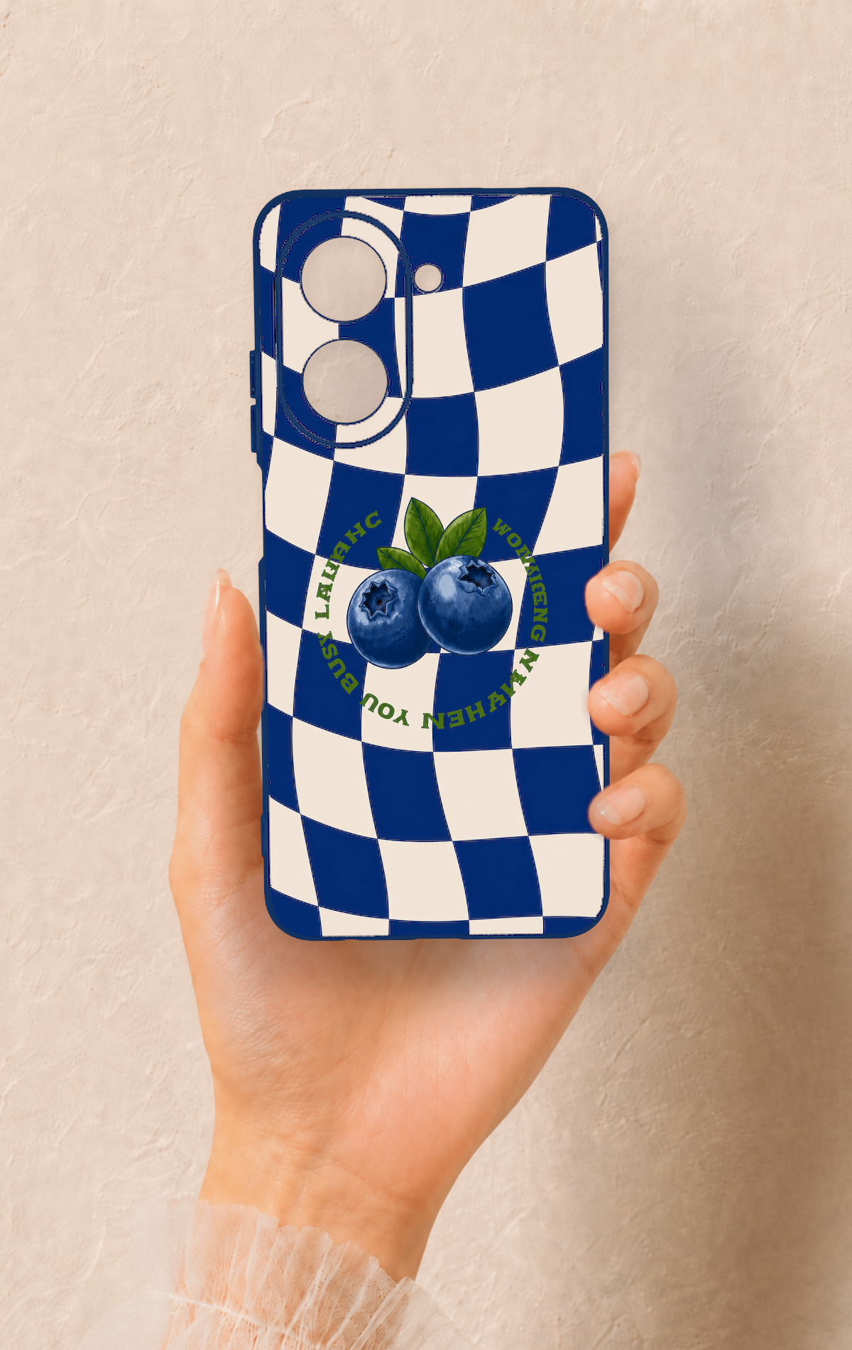 Redmi A5 Uyumlu Yaban Mersini Desenli Silikon Kılıf