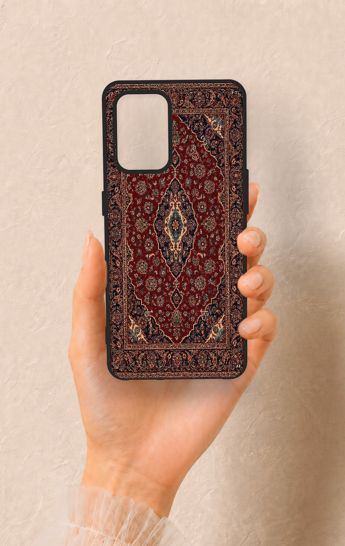 Oppo-A74 Uyumlu Acem Halı Desenli Silikon Kılıf