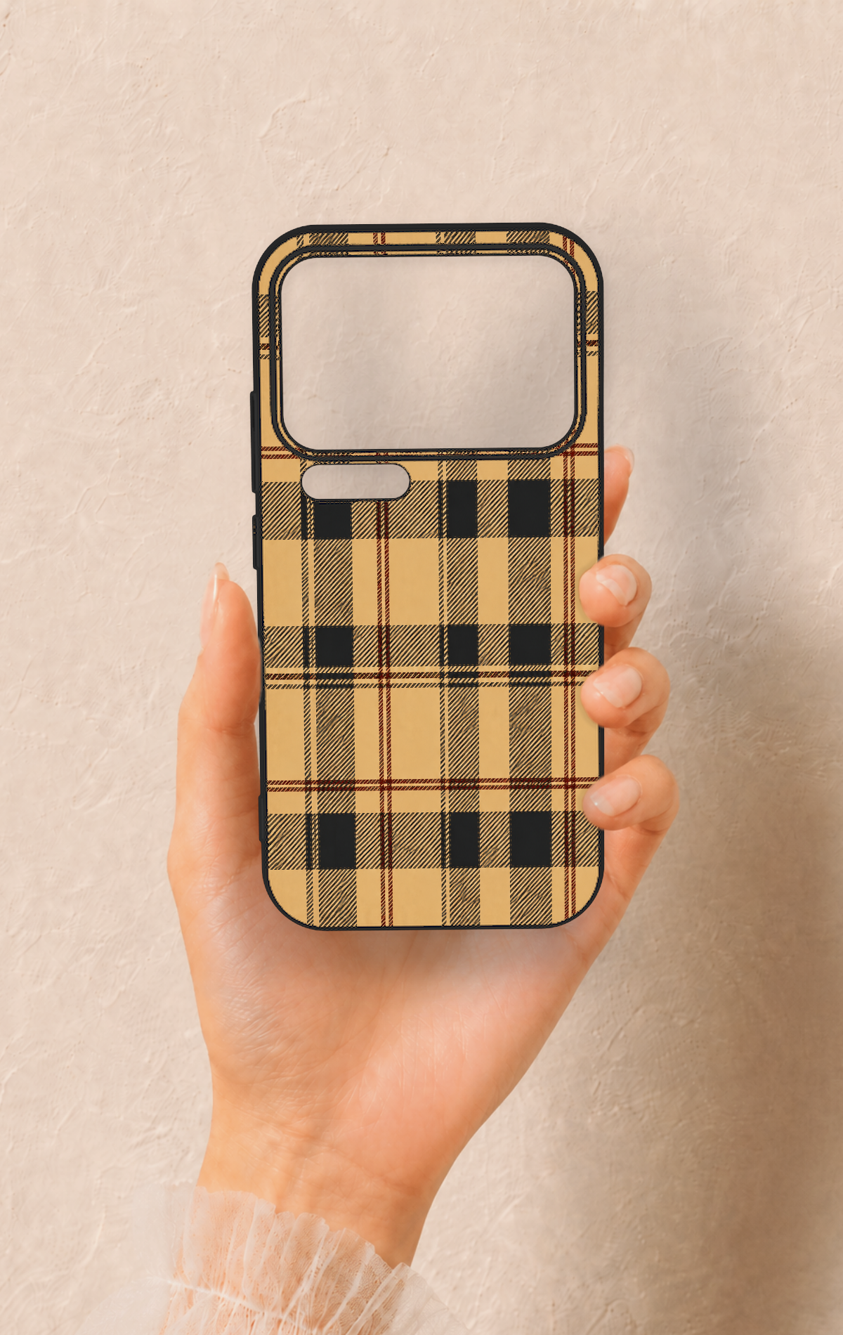 Xiaomi Mi 17 Pro 5G Uyumlu Burberry Ekose Desenli Silikon Kılıf