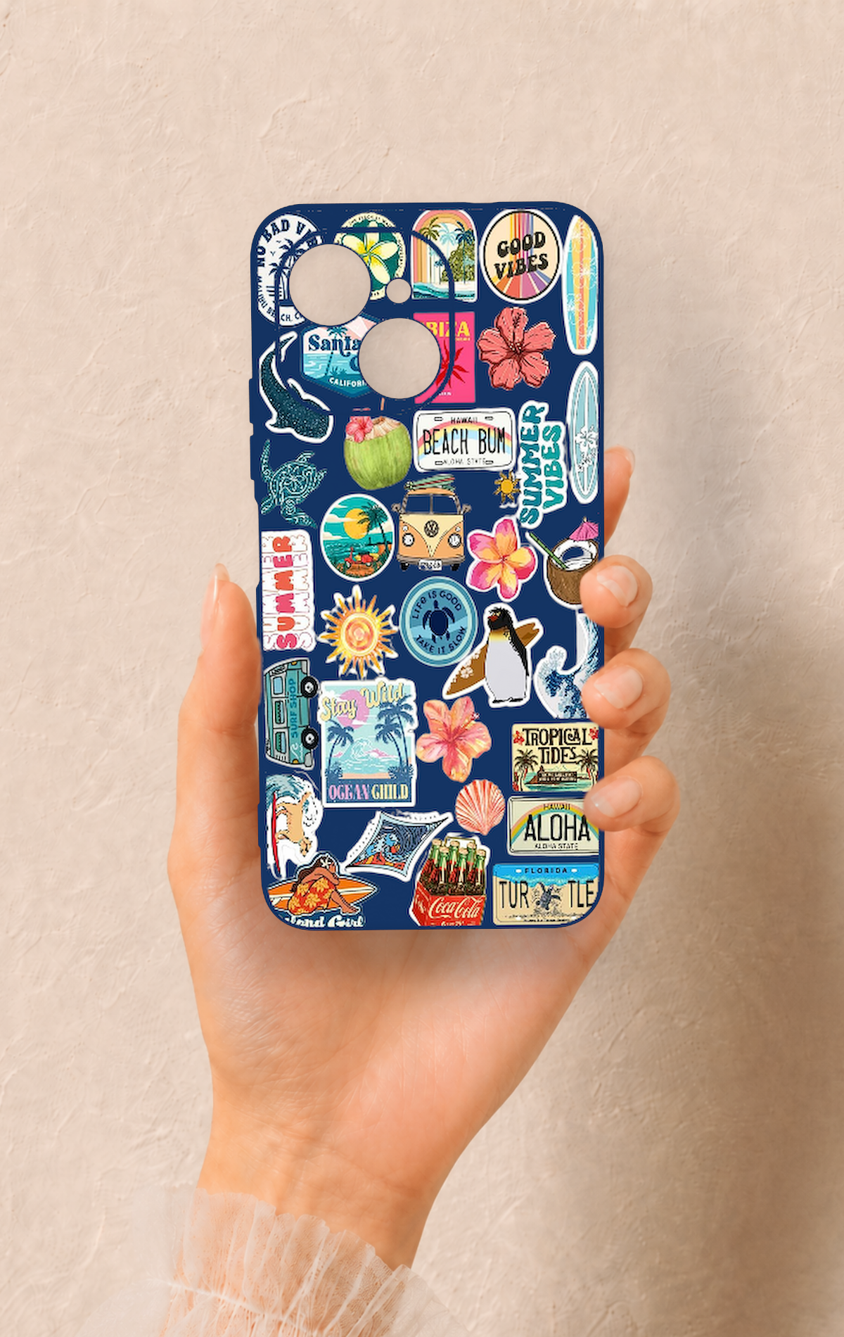 Tecno Spark 40C Uyumlu Summer Vibes Desenli Silikon Kılıf