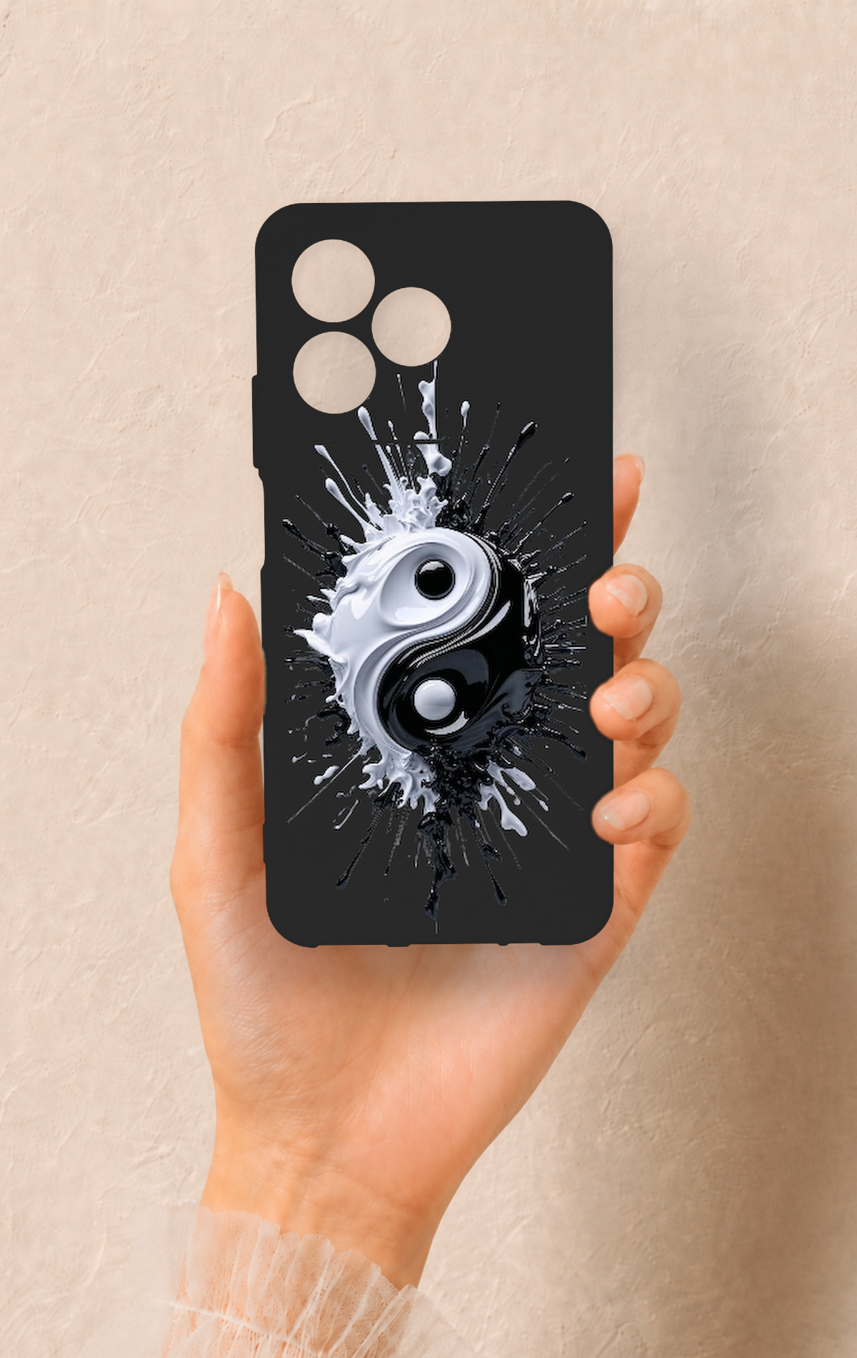 Realme C53 Uyumlu İyi ve Kötü Desenli Silikon Kılıf