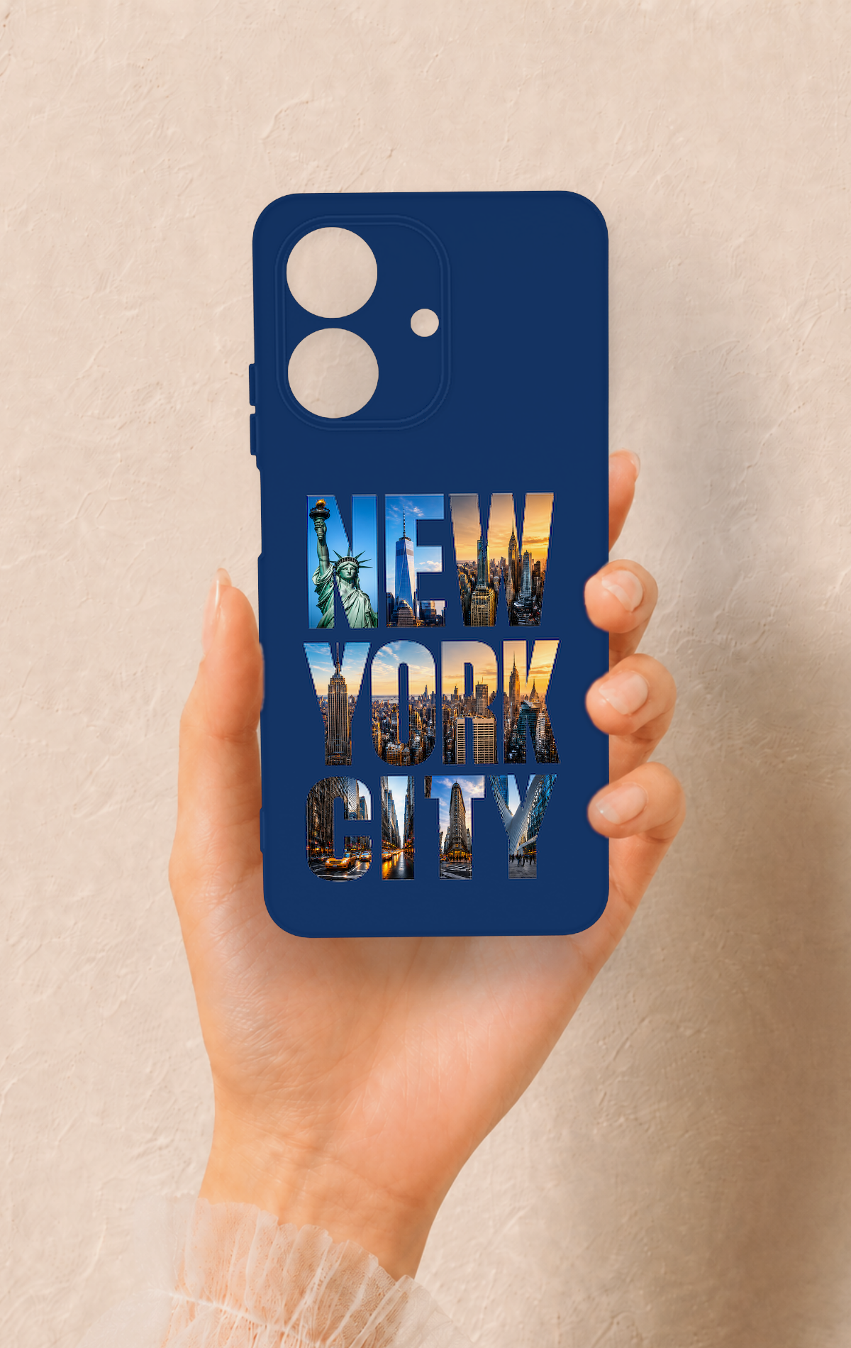 Realme Note 60 Uyumlu New York City Desenli Silikon Kılıf