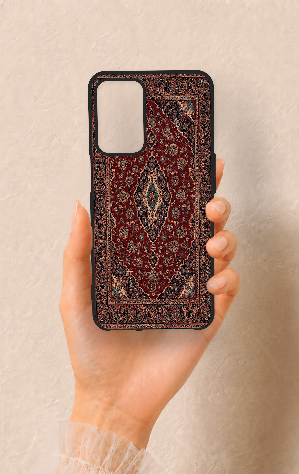 Oppo A16 Uyumlu Acem Halı Desenli Silikon Kılıf