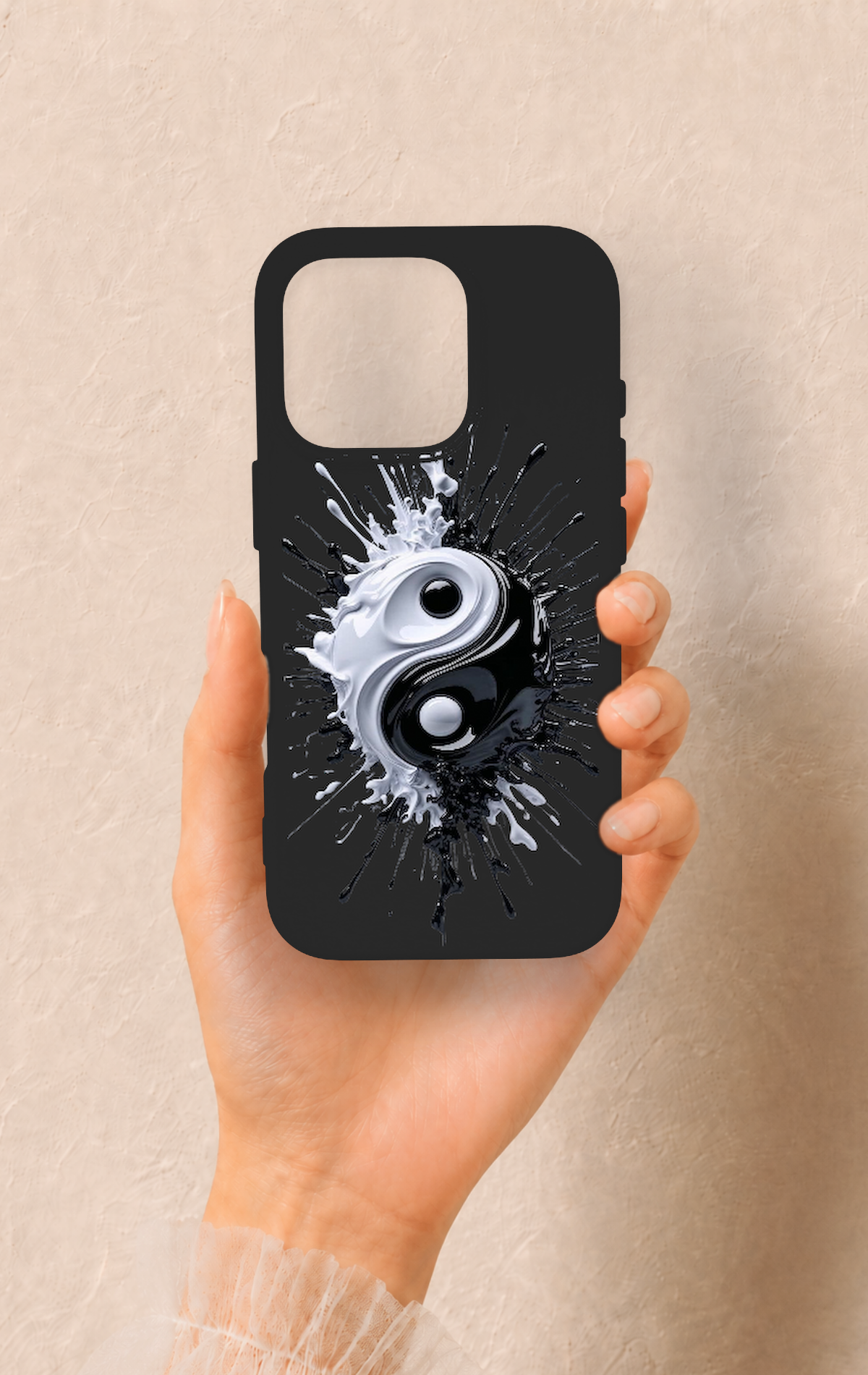 iPhone 16 Pro Uyumlu İyi ve Kötü Desenli Silikon Kılıf