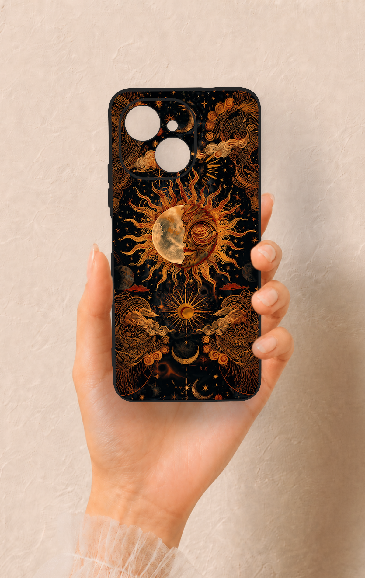 Tecno Spark 40C Uyumlu Mistik Güneş Desenli Silikon Kılıf