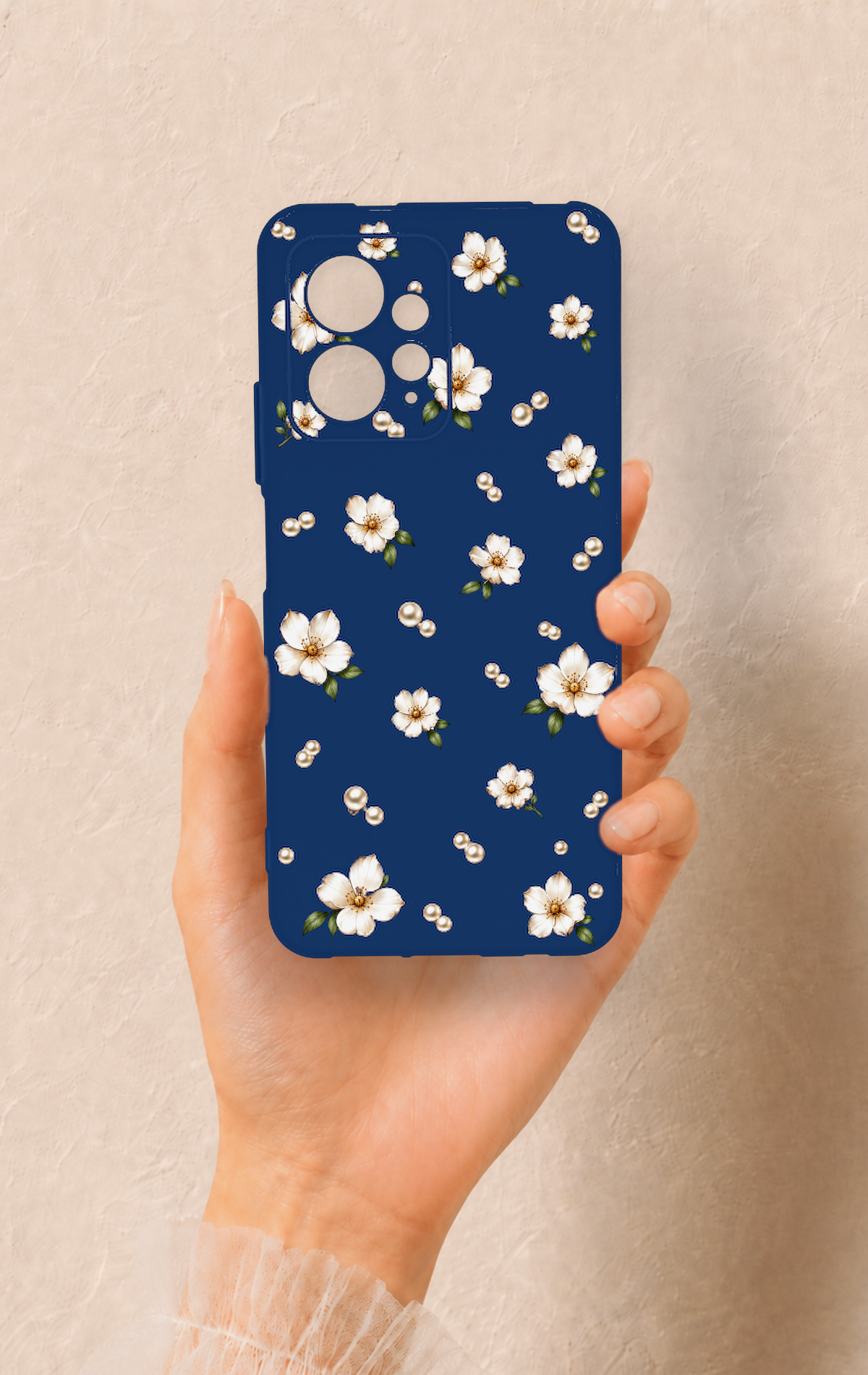 Redmi Note 12 4G Uyumlu Papatya İnci Desenli Silikon Kılıf