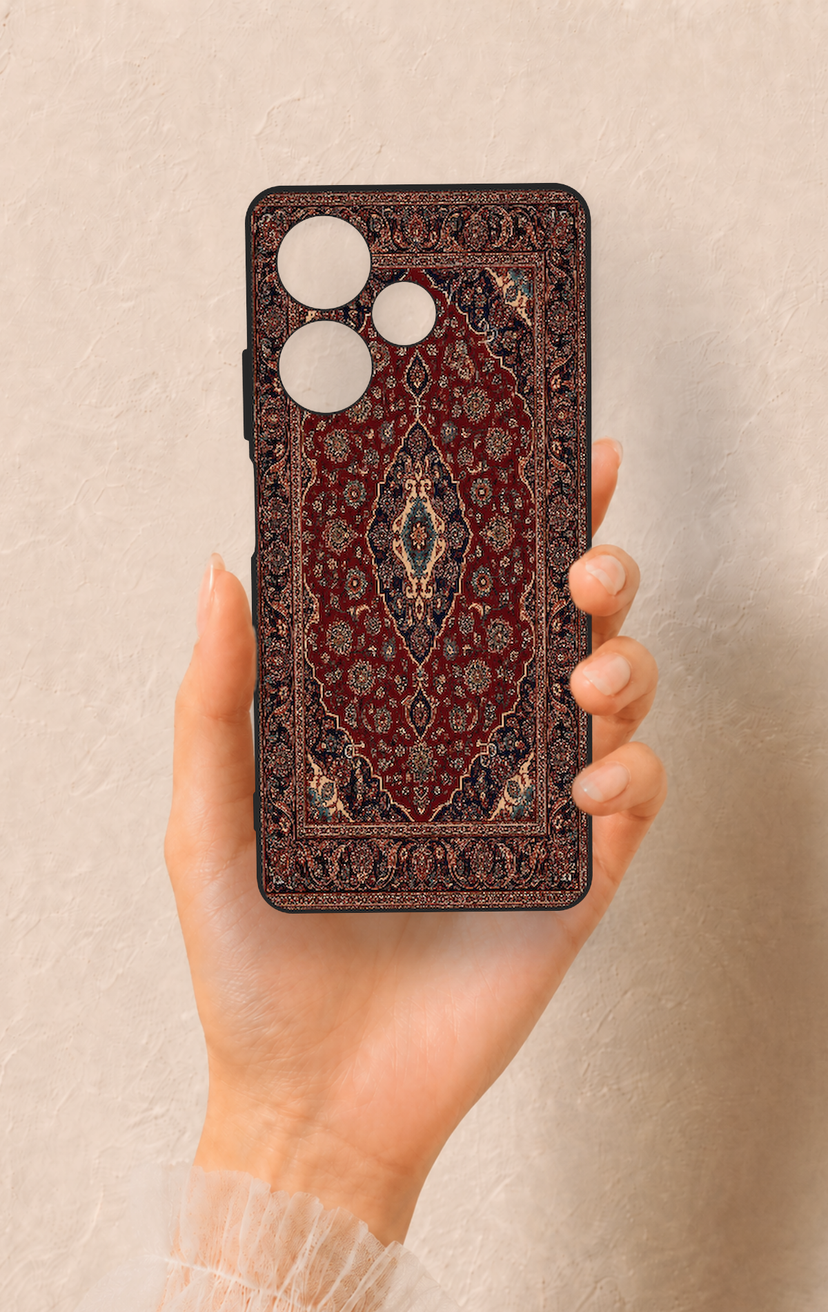İnfinix Hot 30 Uyumlu Acem Halı Desenli Silikon Kılıf