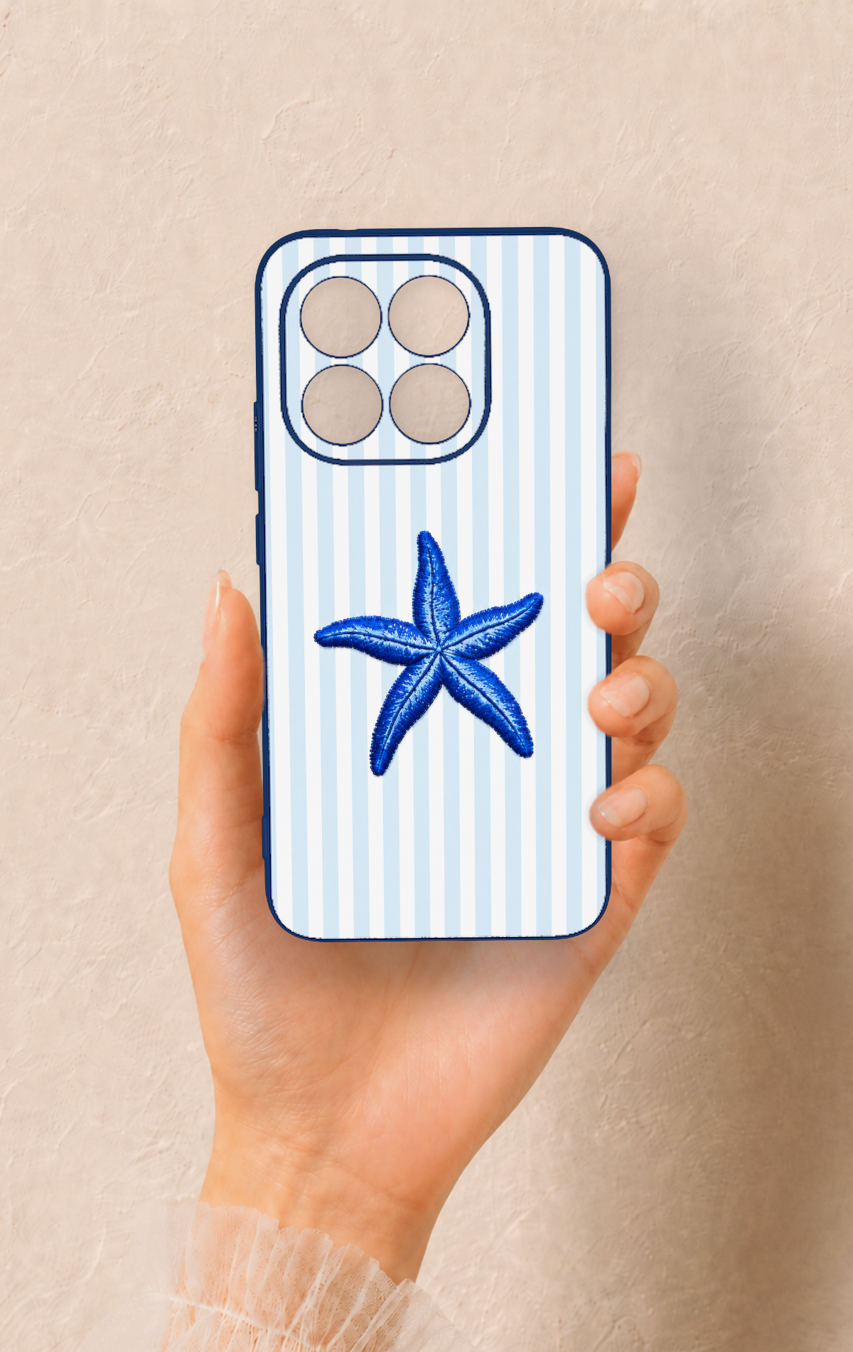 Mi 15T 5G Uyumlu Mavi Deniz Yıldızı Desenli Silikon Kılıf