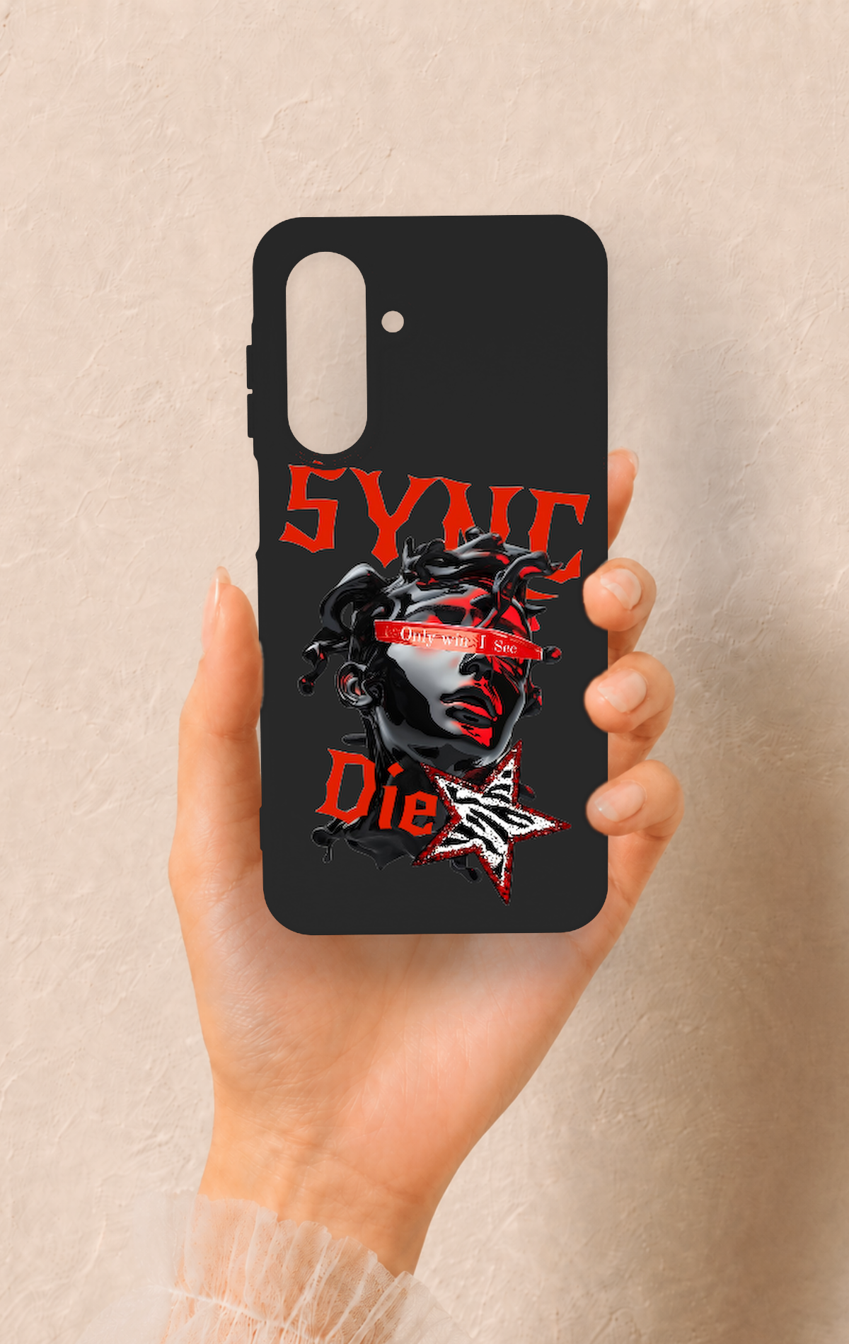 Samsung A26 Uyumlu Sync Die Desenli Silikon Kılıf