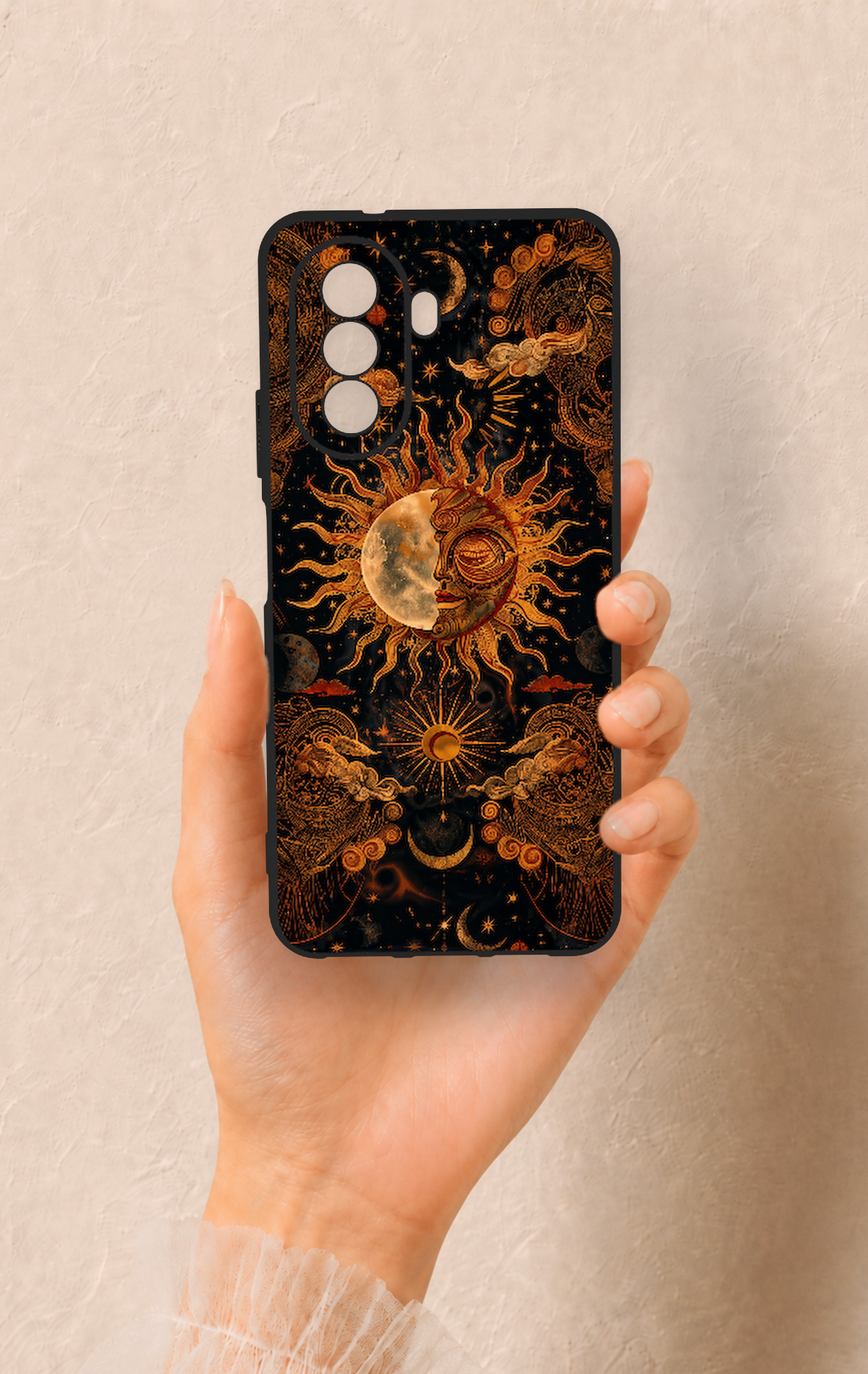 Huawei Nova Y70 Uyumlu Mistik Güneş Desenli Silikon Kılıf