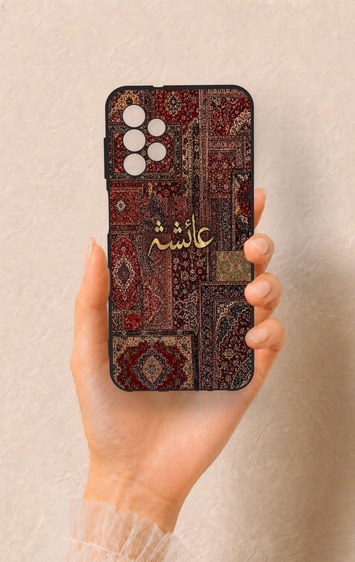 Samsung A13 Uyumlu Vintage Halı Desenli Silikon Kılıf