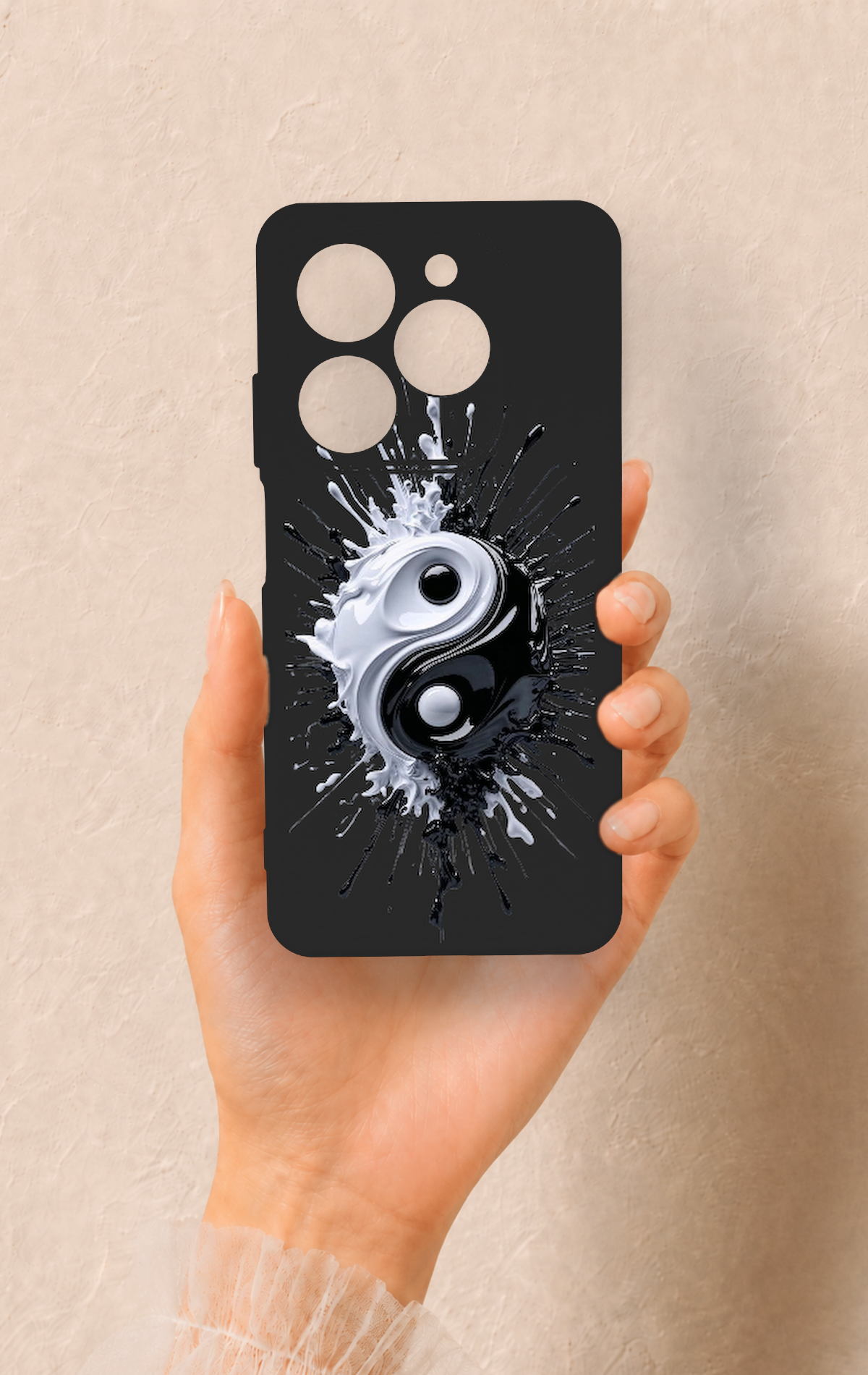 Tecno Spark 20C Uyumlu İyi ve Kötü Desenli Silikon Kılıf